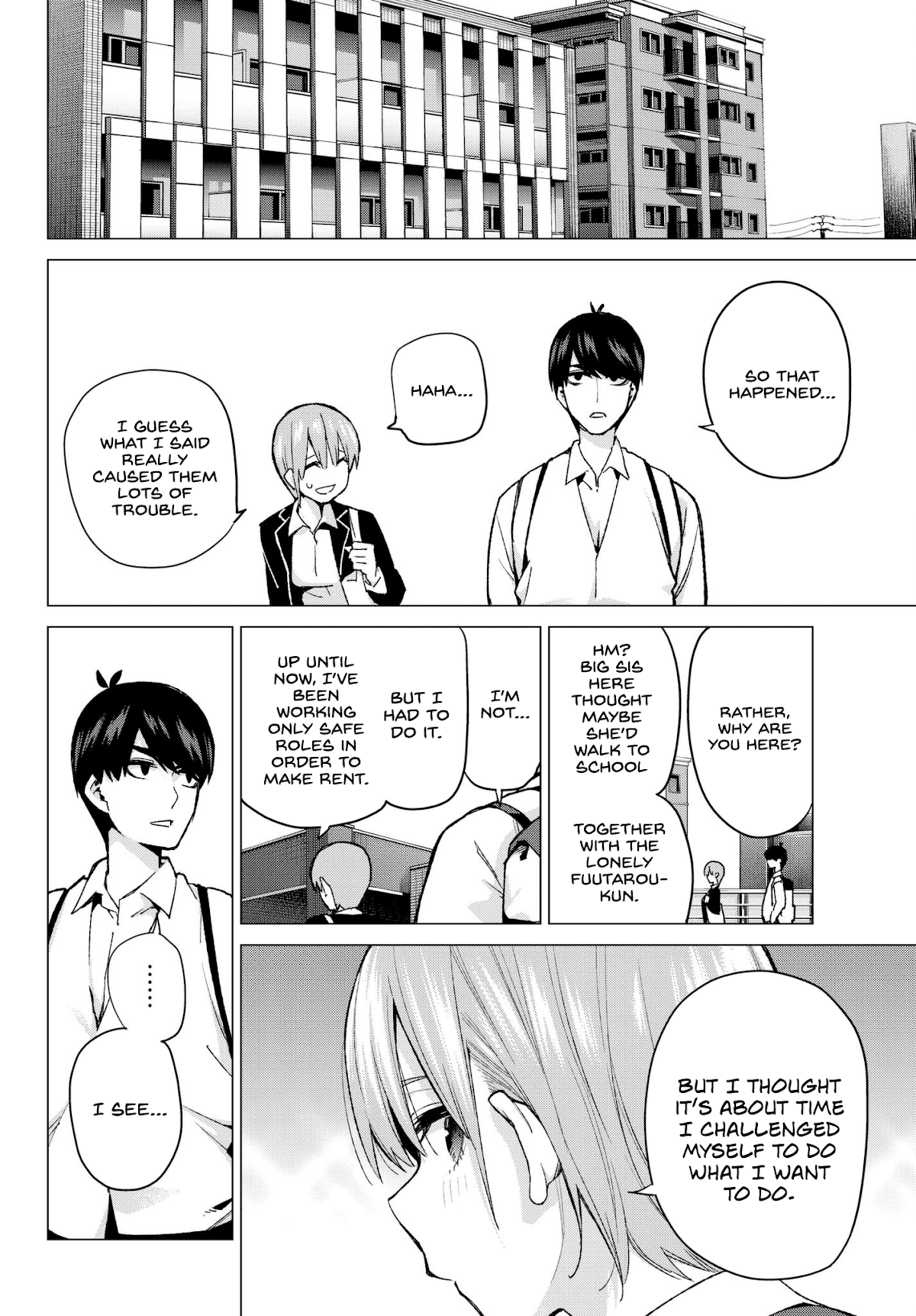 Go-Toubun no Hanayome Chapter 69 page 16 - Chapter 69: Welcome to Class 3-1