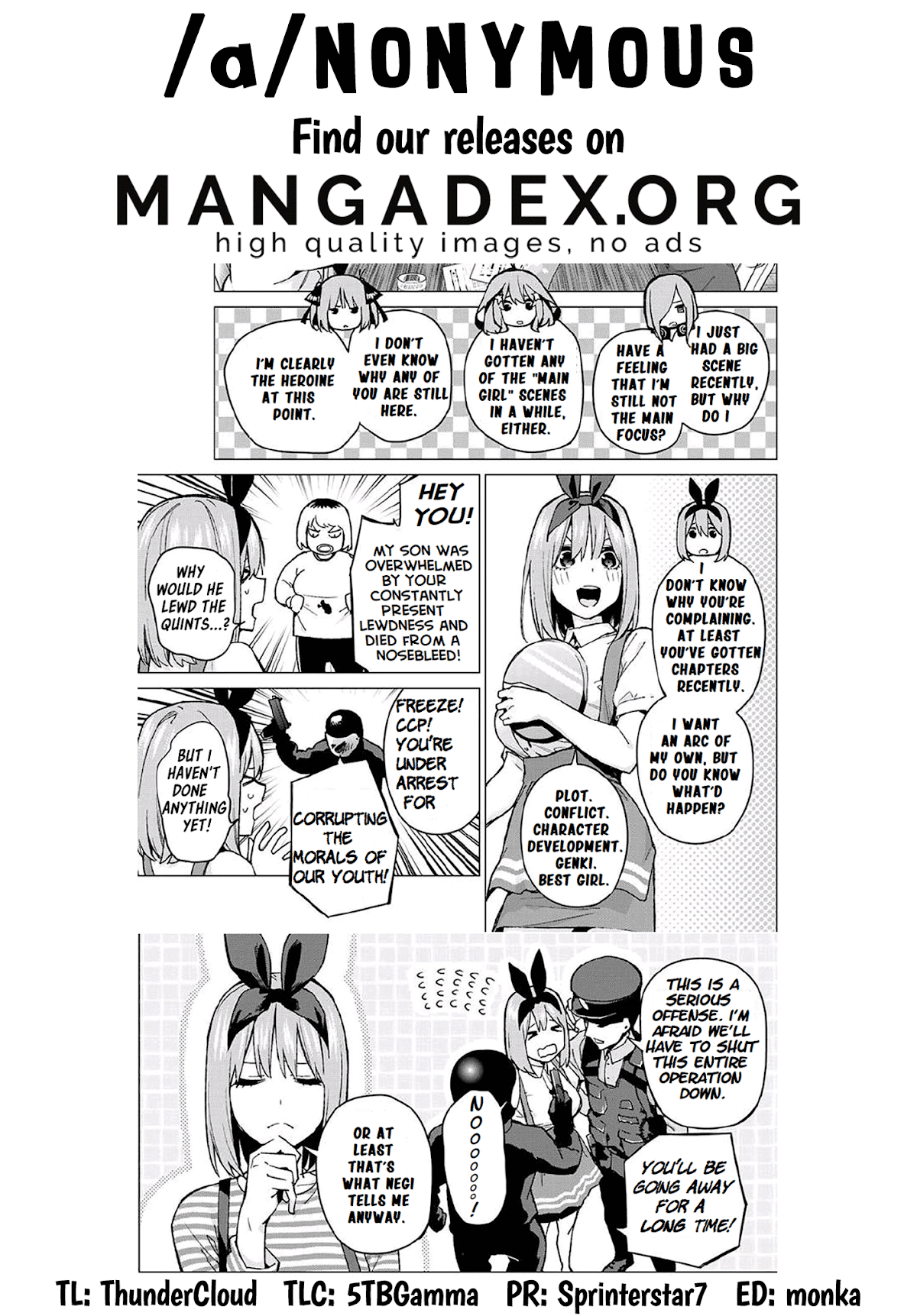 Go-Toubun no Hanayome Chapter 69 page 22 - Chapter 69: Welcome to Class 3-1
