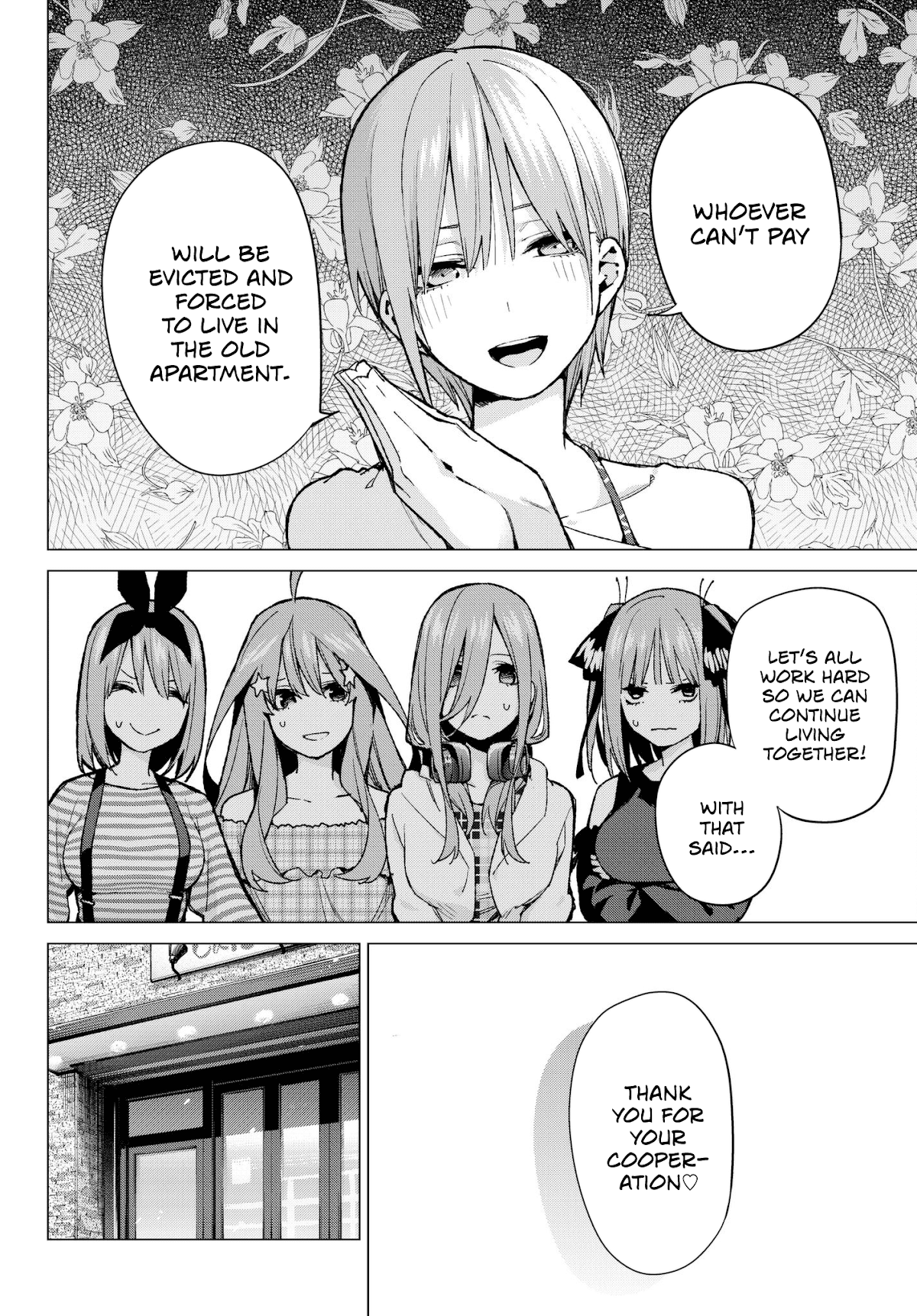 Go-Toubun no Hanayome Chapter 69 page 4 - Chapter 69: Welcome to Class 3-1