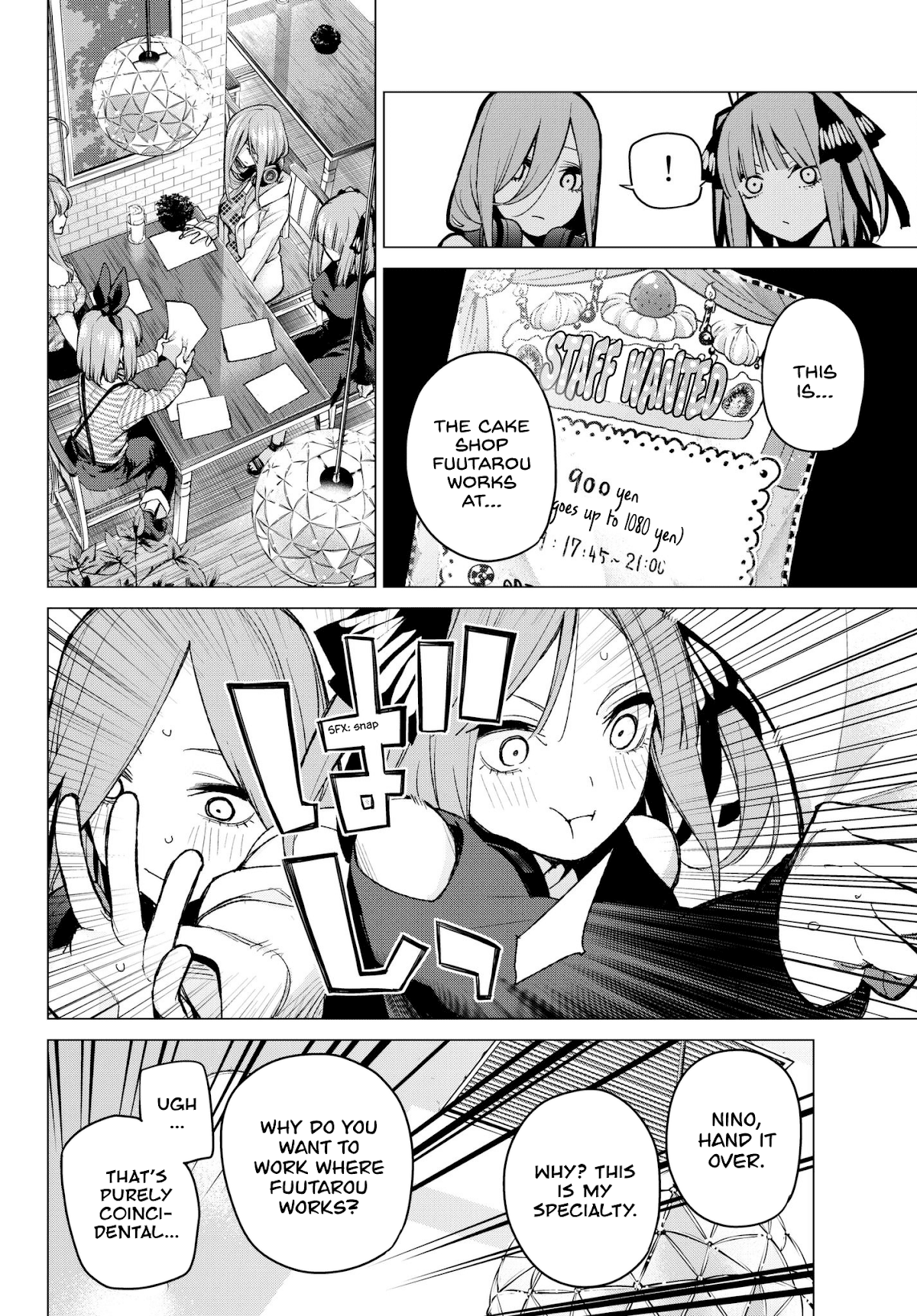 Go-Toubun no Hanayome Chapter 69 page 8 - Chapter 69: Welcome to Class 3-1