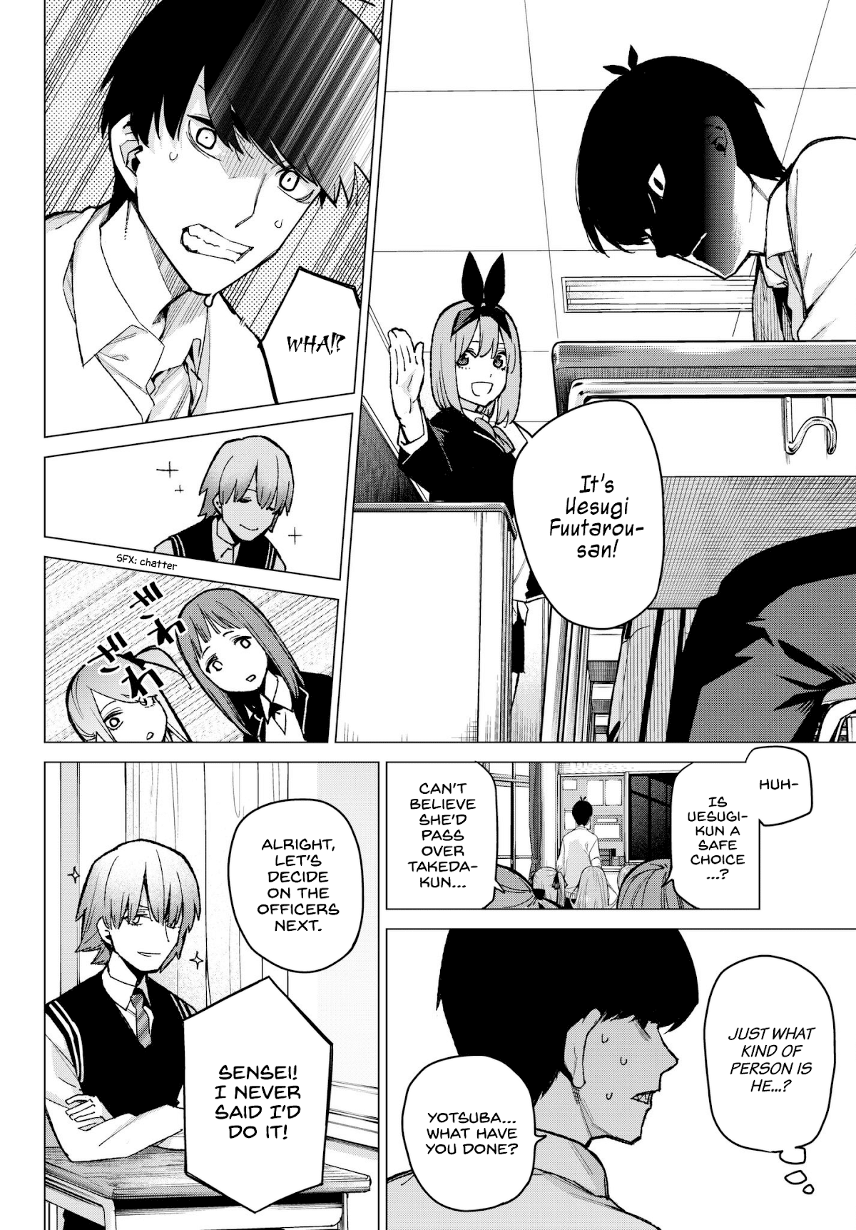 Go-Toubun no Hanayome Chapter 70 page 10 - Chapter 70: The Responsibilities of the Class Representative