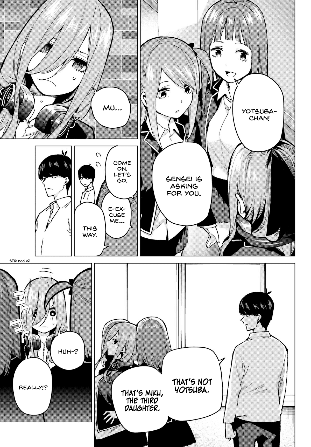 Go-Toubun no Hanayome Chapter 70 page 15 - Chapter 70: The Responsibilities of the Class Representative