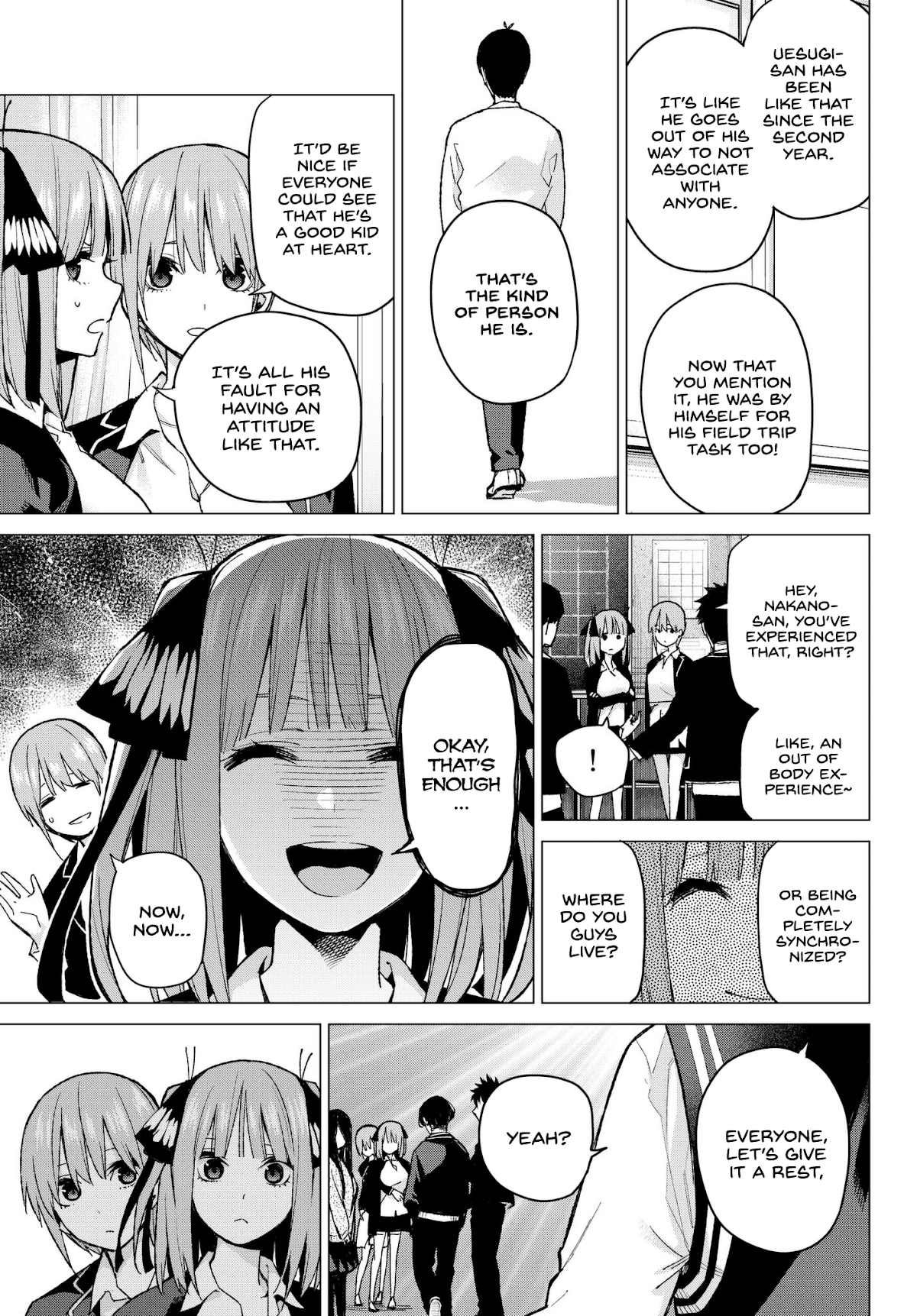 Go-Toubun no Hanayome Chapter 70 page 5 - Chapter 70: The Responsibilities of the Class Representative