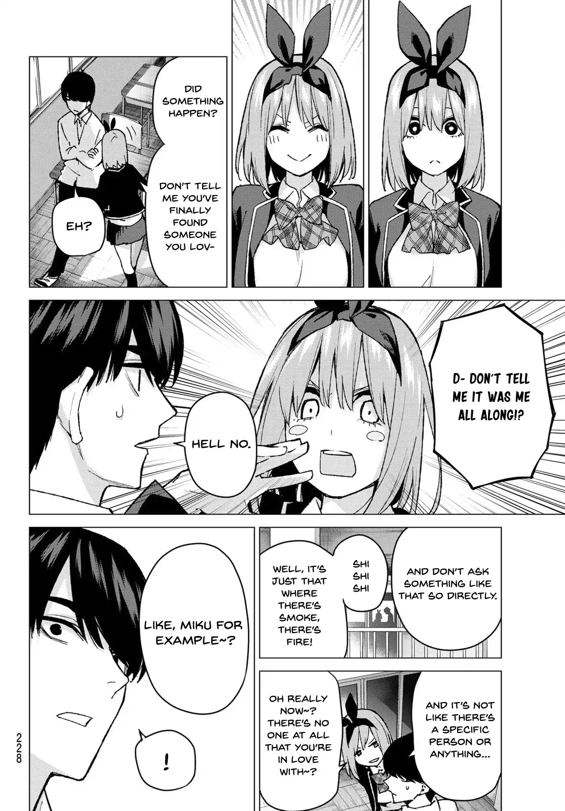 Go-Toubun no Hanayome Chapter 72 page 14 - Chapter 72: The Rumour About the Class Reps