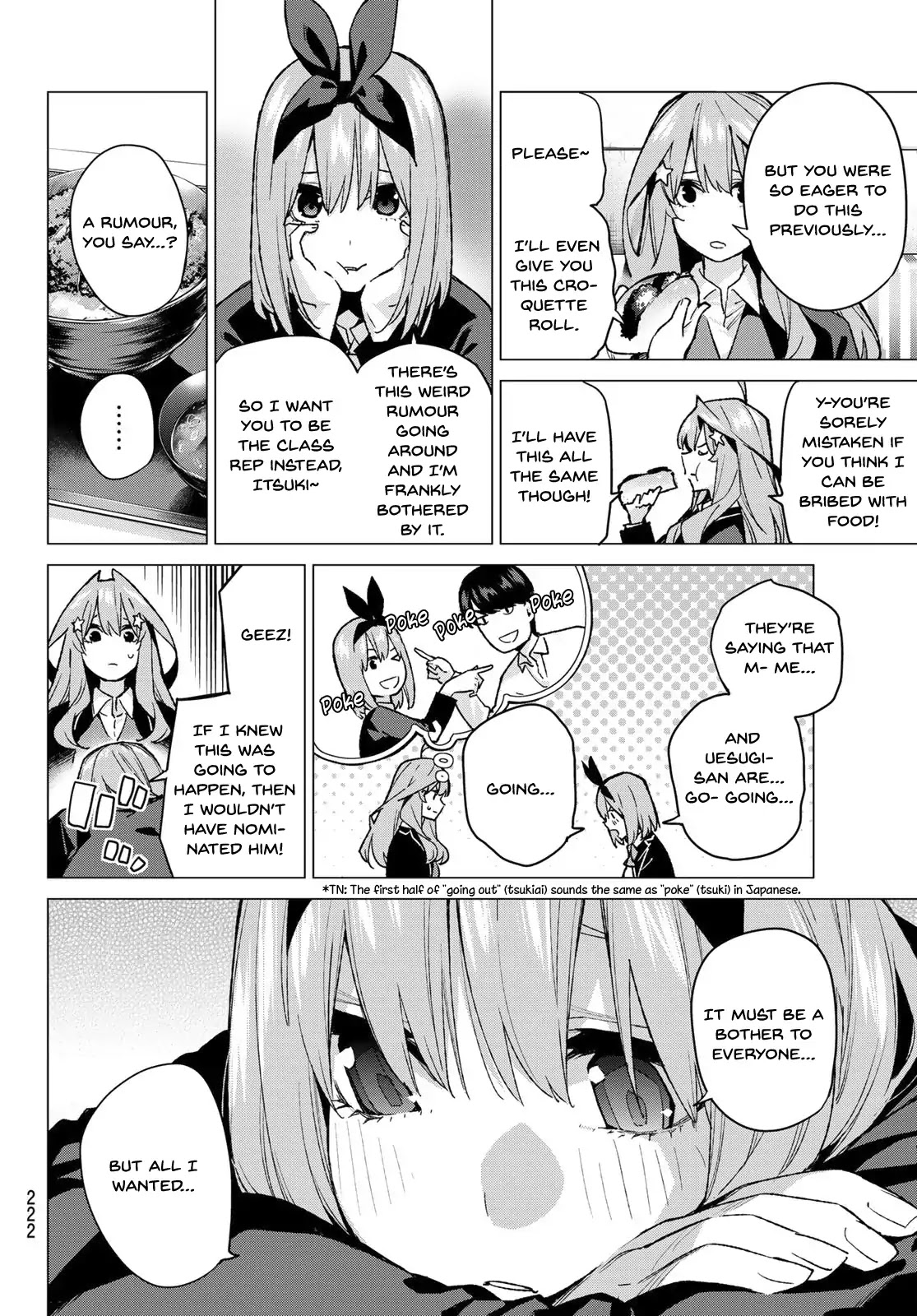 Go-Toubun no Hanayome Chapter 72 page 8 - Chapter 72: The Rumour About the Class Reps