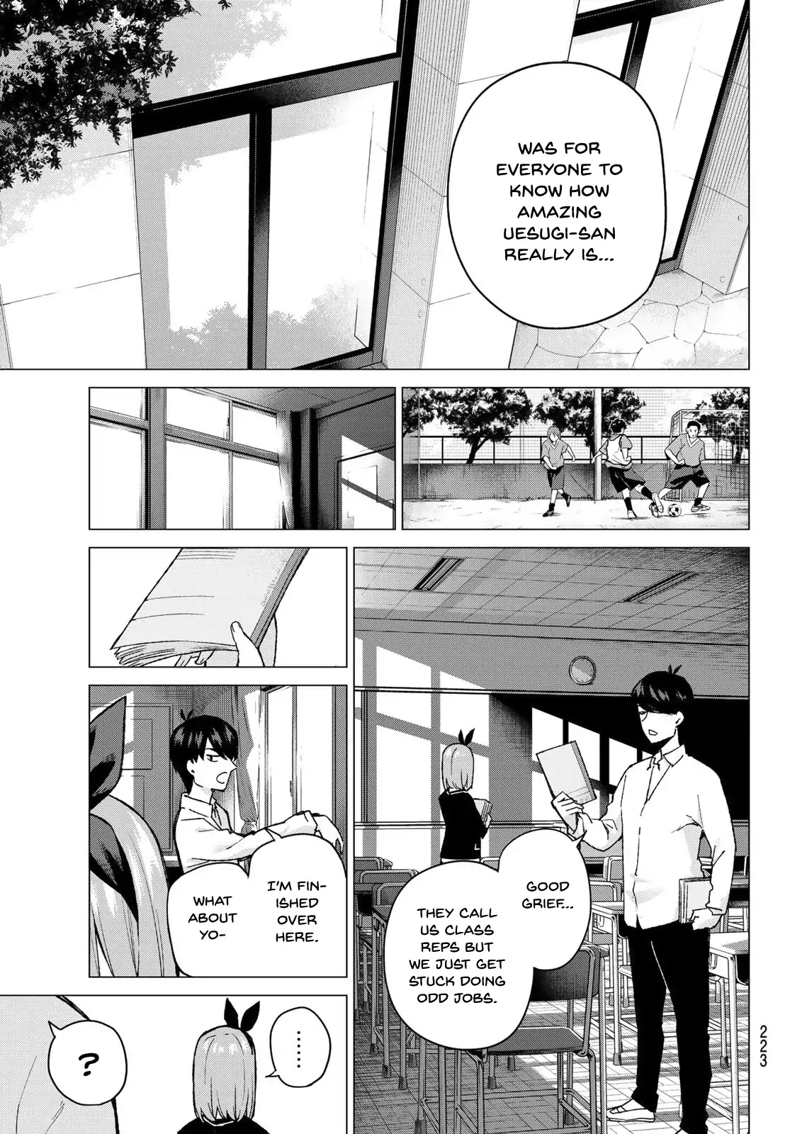 Go-Toubun no Hanayome Chapter 72 page 9 - Chapter 72: The Rumour About the Class Reps