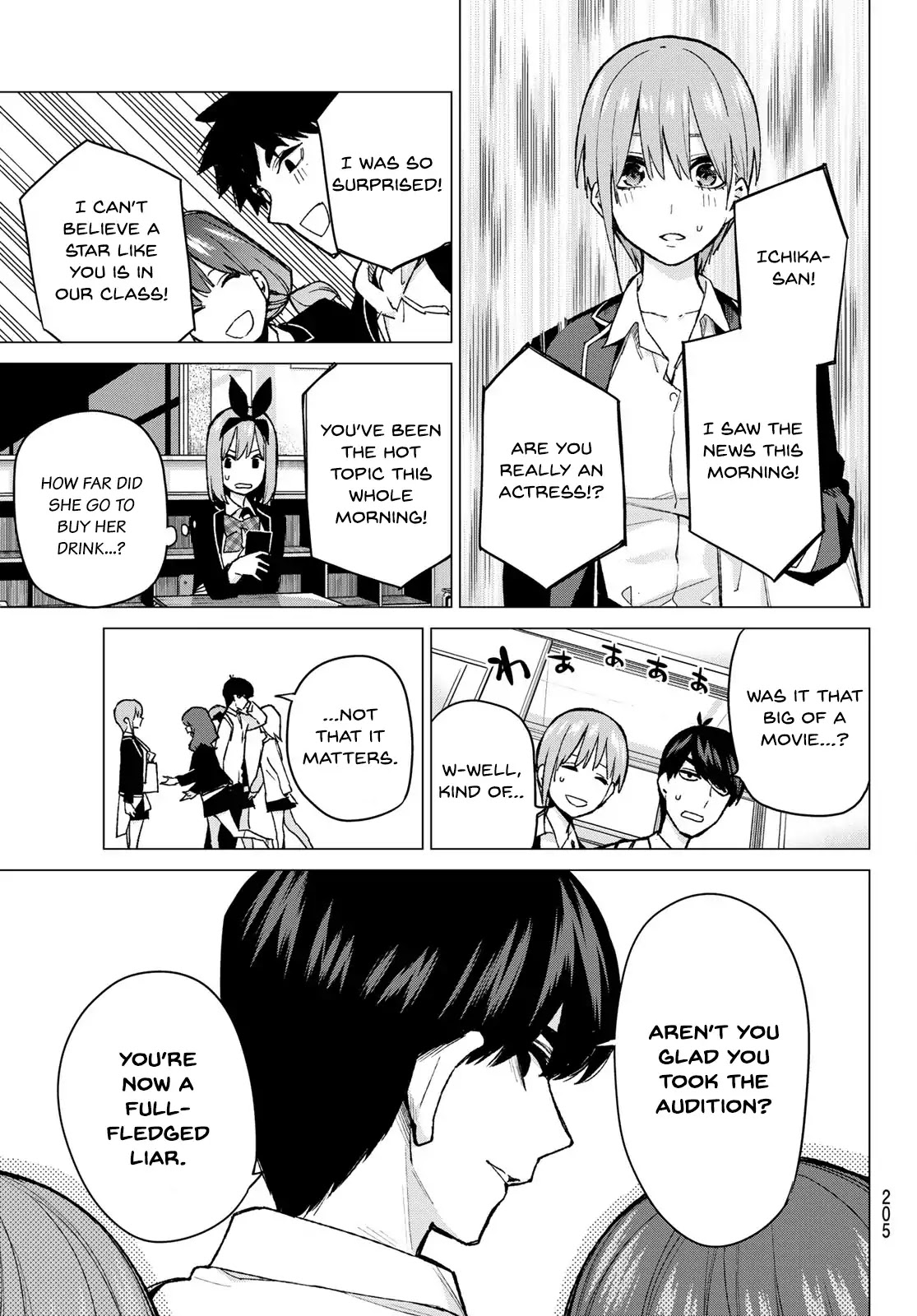 Go-Toubun no Hanayome Chapter 74 page 11 - Chapter 74: Curveball Showdown