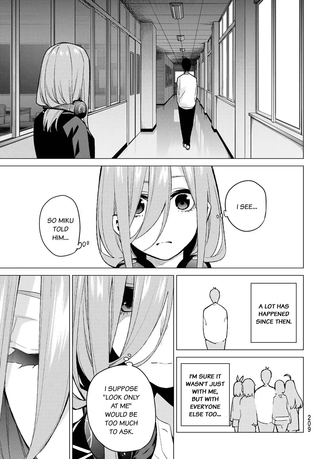Go-Toubun no Hanayome Chapter 74 page 15 - Chapter 74: Curveball Showdown