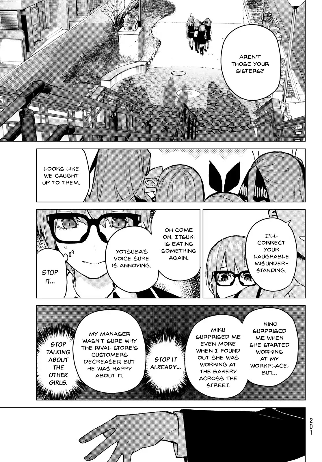 Go-Toubun no Hanayome Chapter 74 page 7 - Chapter 74: Curveball Showdown