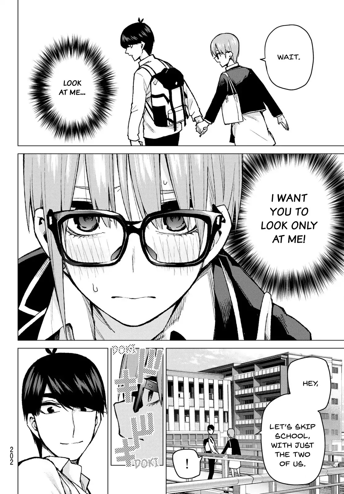 Go-Toubun no Hanayome Chapter 74 page 8 - Chapter 74: Curveball Showdown
