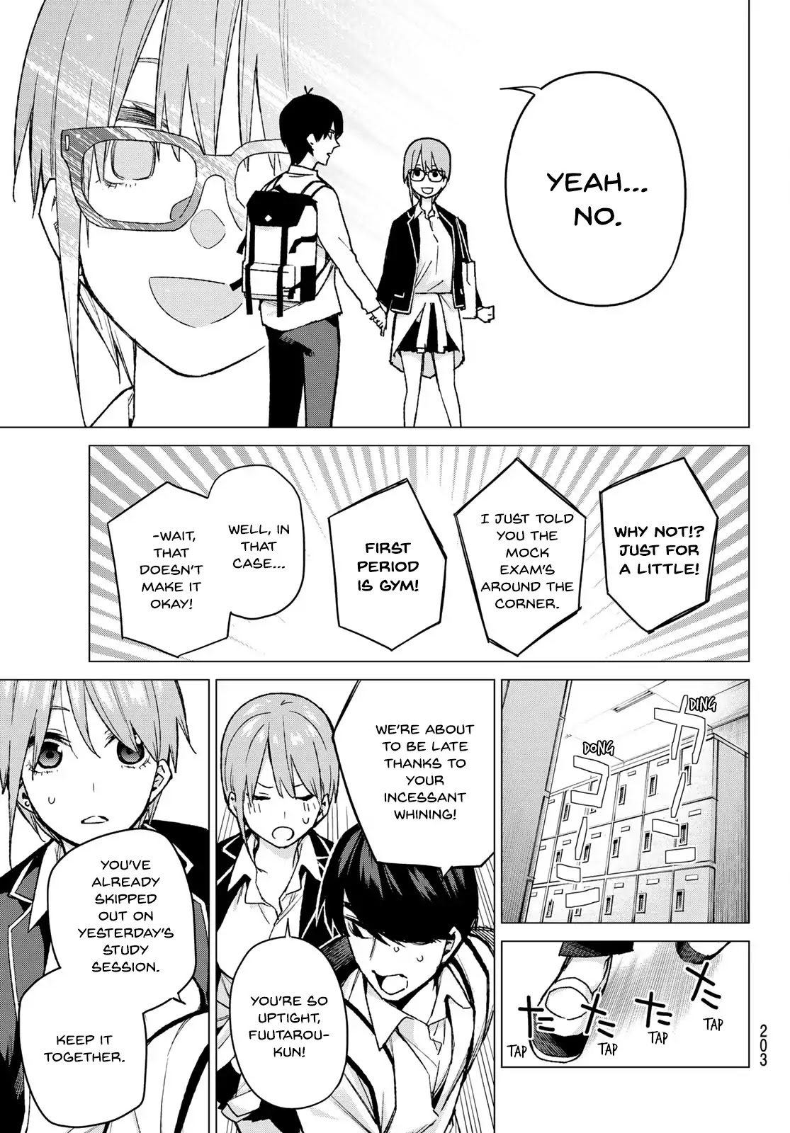 Go-Toubun no Hanayome Chapter 74 page 9 - Chapter 74: Curveball Showdown