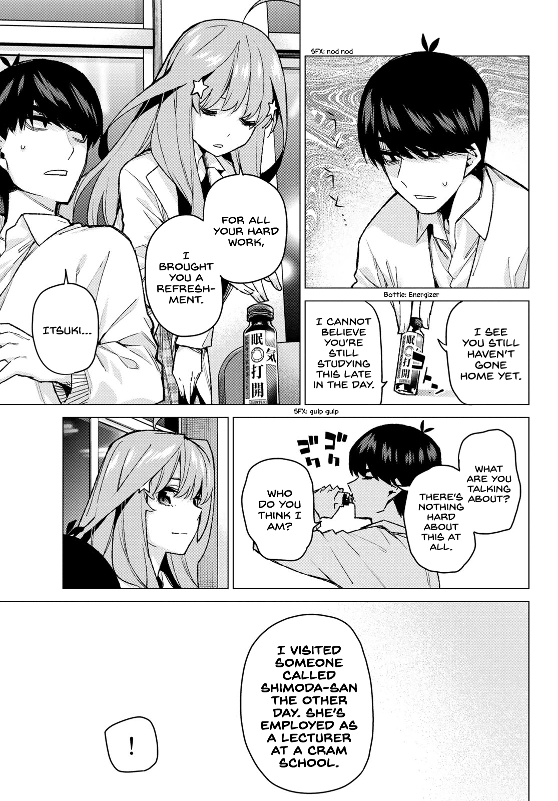 Go-Toubun no Hanayome Chapter 75 page 16 - Chapter 75: The Five Cranes Show their Gratitude