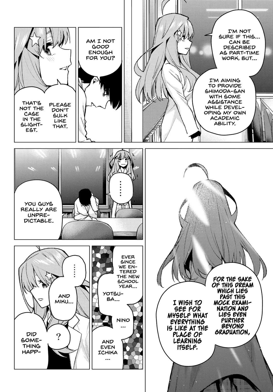 Go-Toubun no Hanayome Chapter 75 page 17 - Chapter 75: The Five Cranes Show their Gratitude