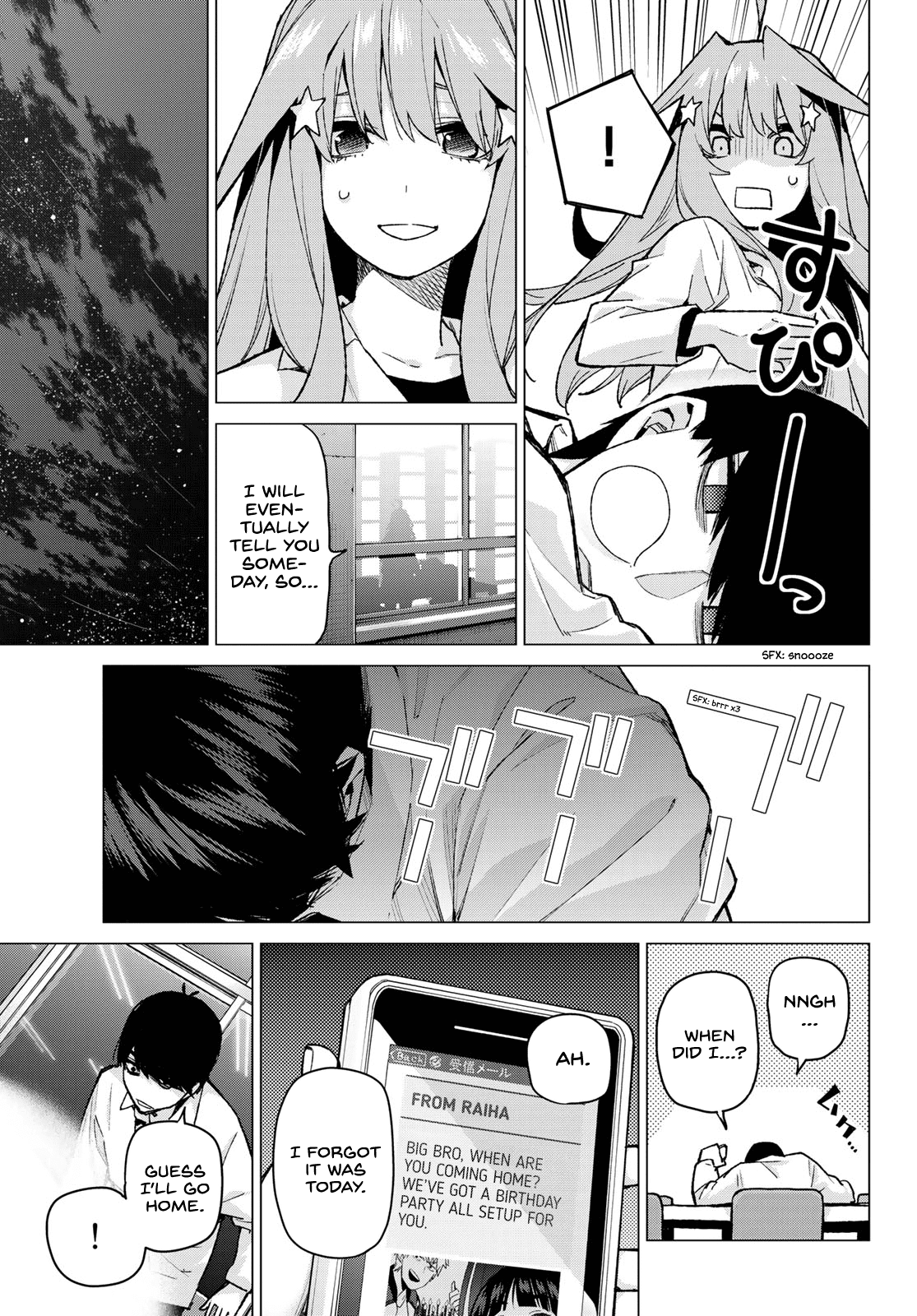 Go-Toubun no Hanayome Chapter 75 page 18 - Chapter 75: The Five Cranes Show their Gratitude