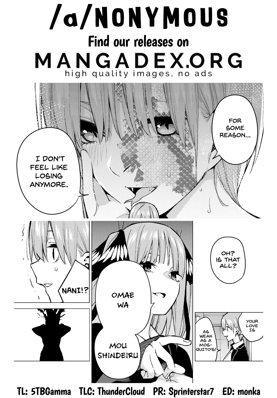 Go-Toubun no Hanayome Chapter 75 page 22 - Chapter 75: The Five Cranes Show their Gratitude