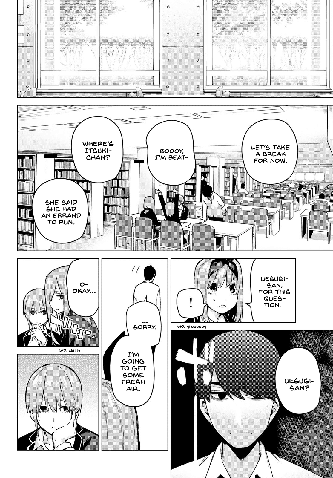 Go-Toubun no Hanayome Chapter 75 page 3 - Chapter 75: The Five Cranes Show their Gratitude