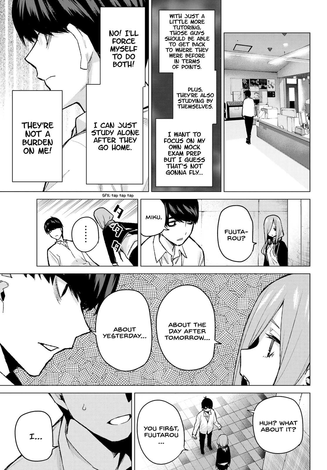 Go-Toubun no Hanayome Chapter 75 page 4 - Chapter 75: The Five Cranes Show their Gratitude
