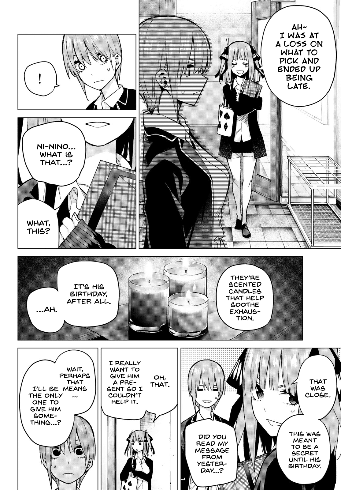 Go-Toubun no Hanayome Chapter 75 page 7 - Chapter 75: The Five Cranes Show their Gratitude