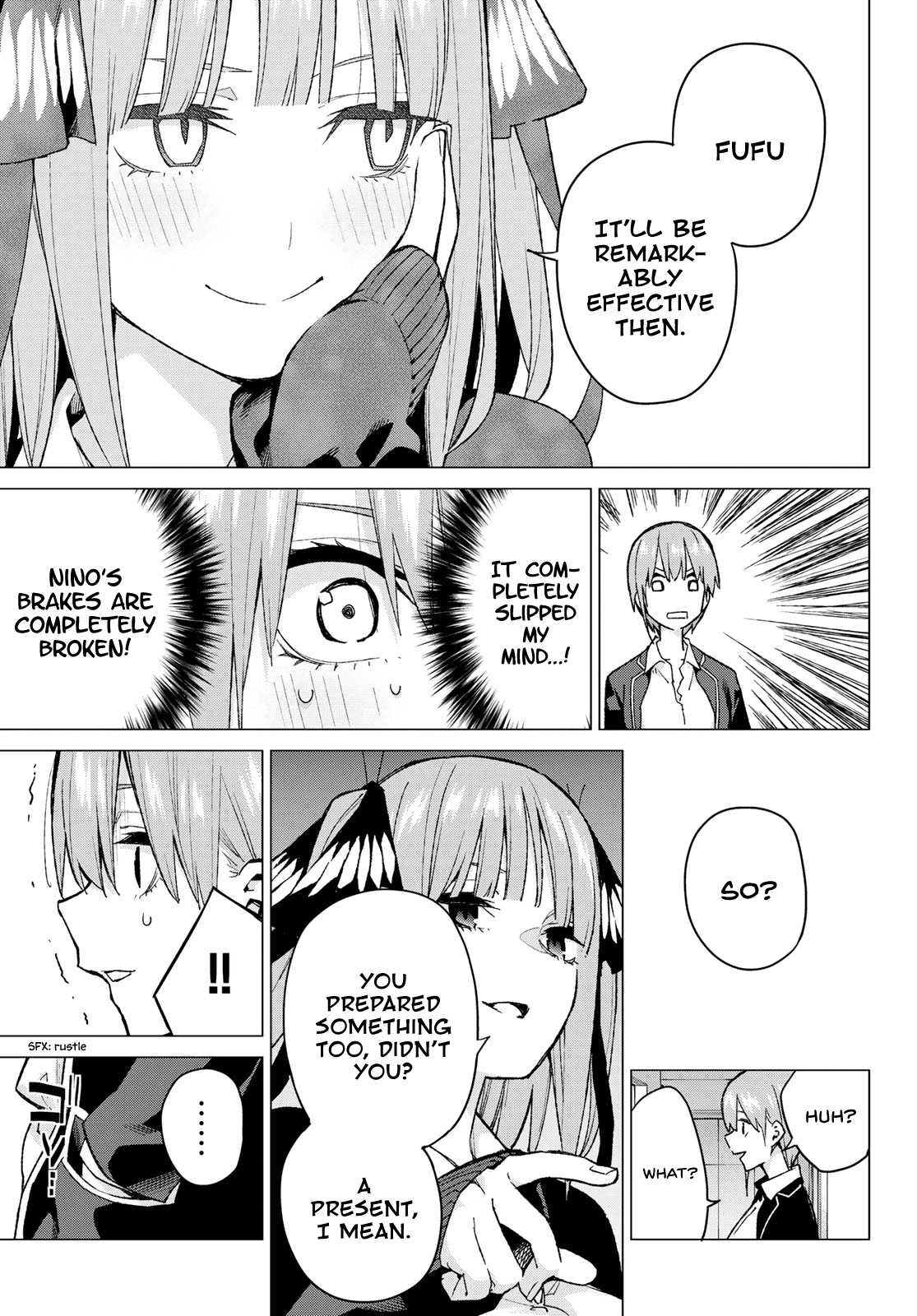 Go-Toubun no Hanayome Chapter 75 page 8 - Chapter 75: The Five Cranes Show their Gratitude