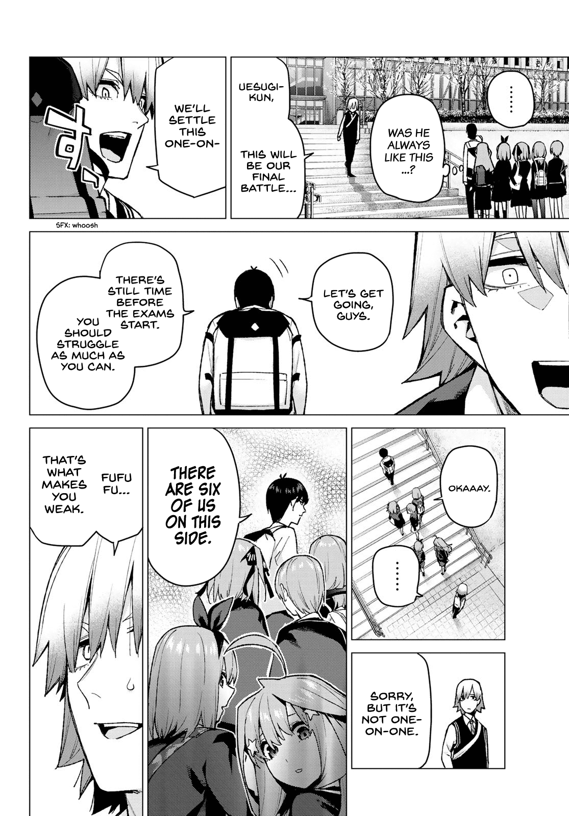 Go-Toubun no Hanayome Chapter 76 page 4 - Chapter 76: A Battle Amongst Men