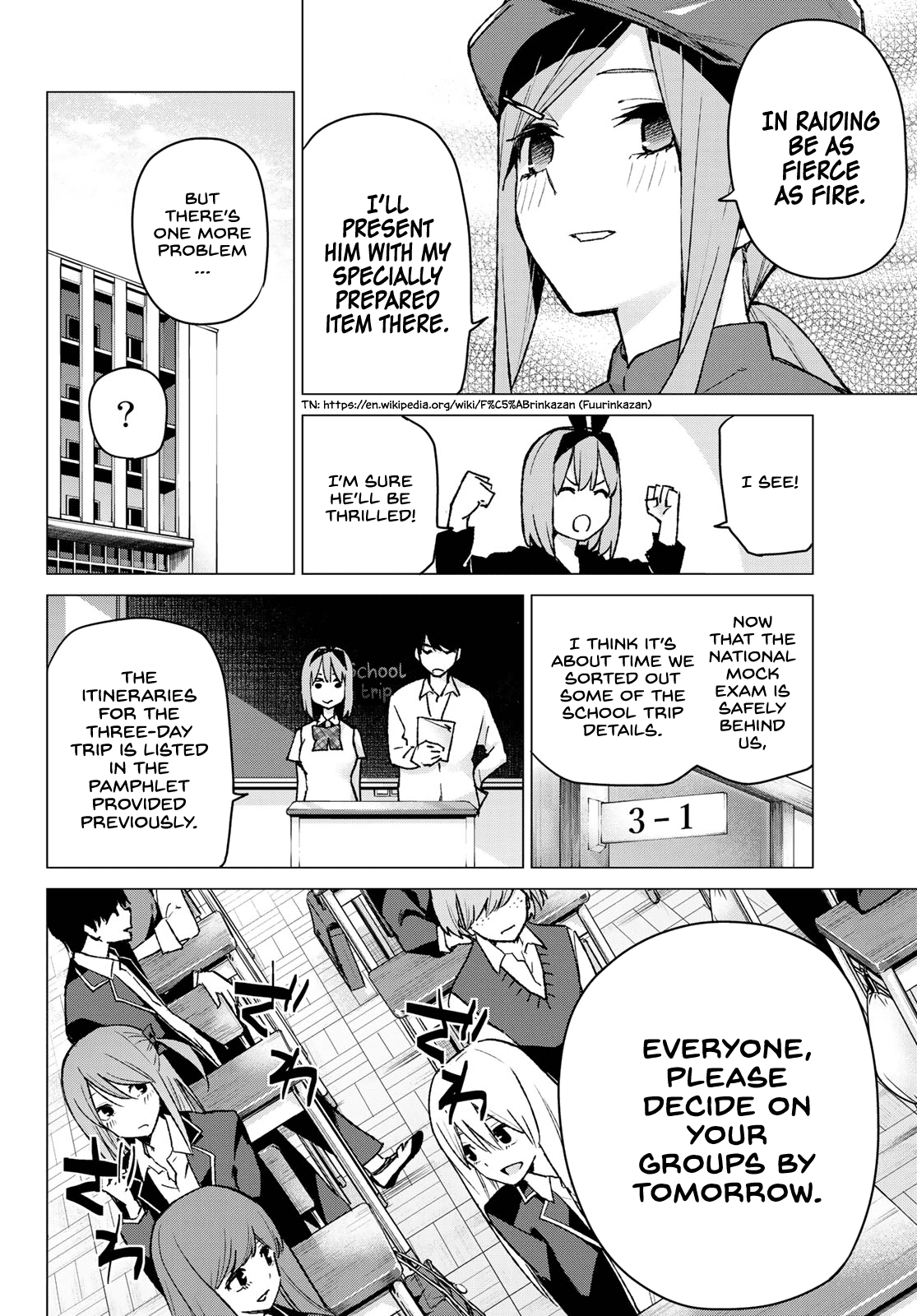 Go-Toubun no Hanayome Chapter 78 page 4 - Chapter 78: Sisters’ War - First Battle