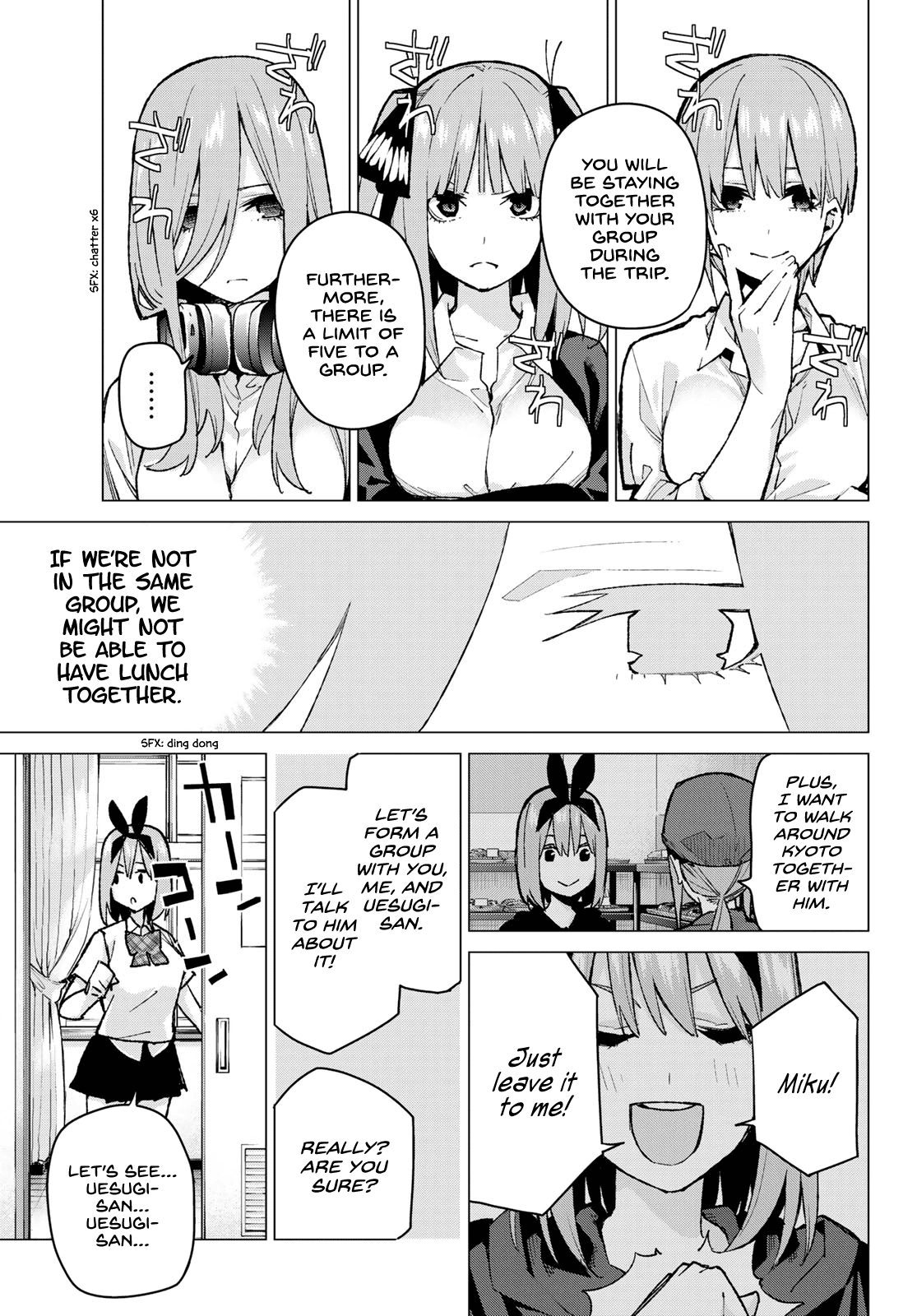 Go-Toubun no Hanayome Chapter 78 page 5 - Chapter 78: Sisters’ War - First Battle