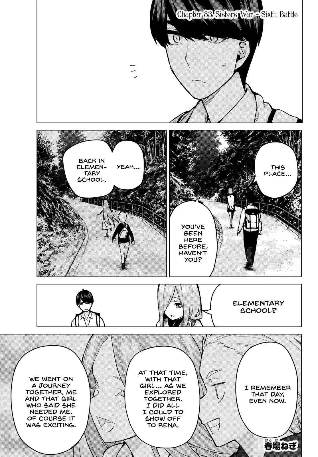 Go-Toubun no Hanayome Chapter 83 page 1 - Chapter 83: Sister's War - Sixth battle