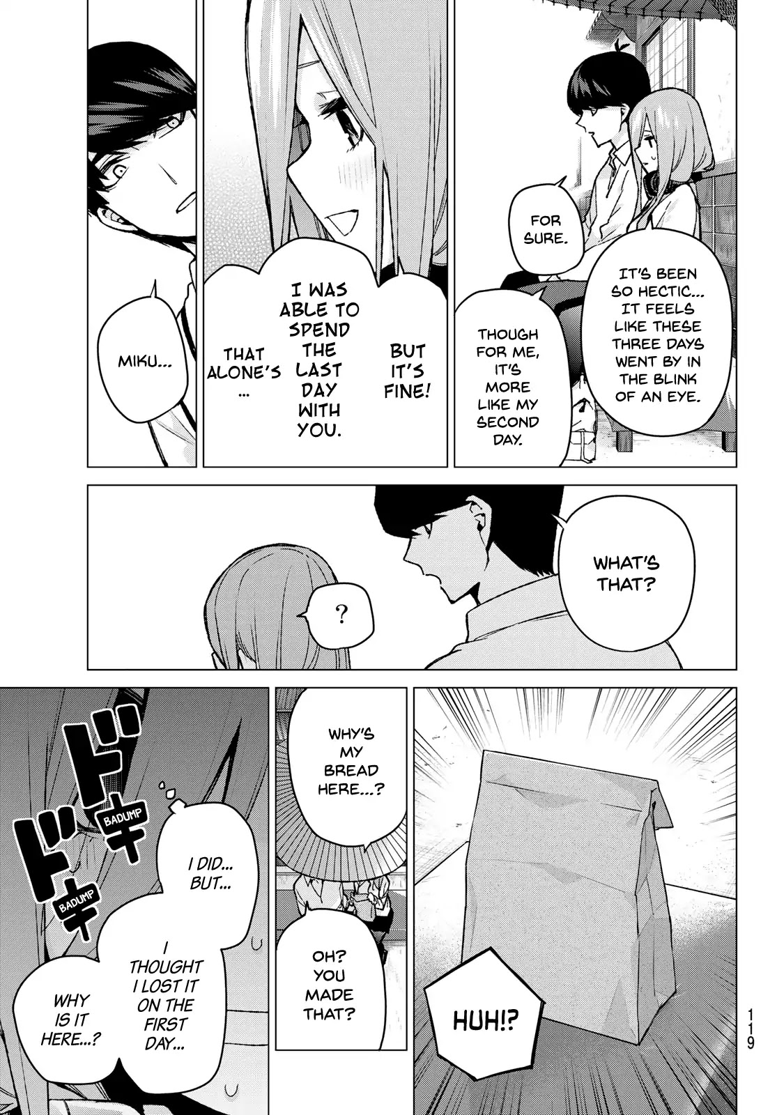 Go-Toubun no Hanayome Chapter 84 page 13 - Chapter 84: Sisters' War - Seventh Battle