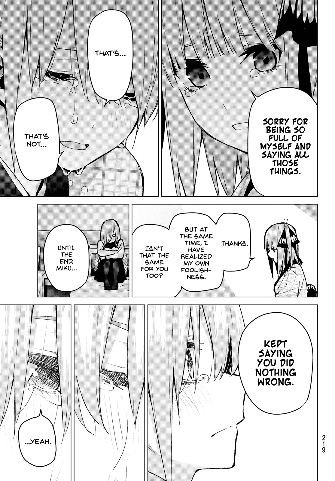 Go-Toubun no Hanayome Chapter 85 page 18 - Chapter 85: Sisters’ War - Seventh Battle (Back Side)