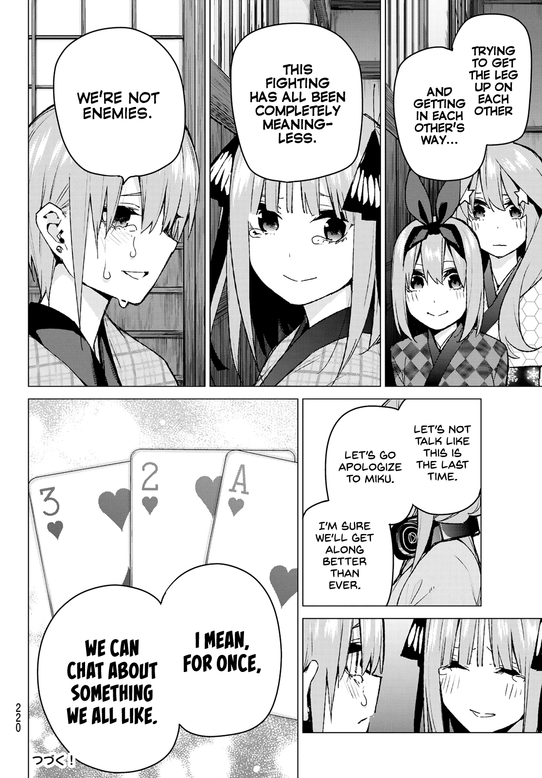 Go-Toubun no Hanayome Chapter 85 page 19 - Chapter 85: Sisters’ War - Seventh Battle (Back Side)