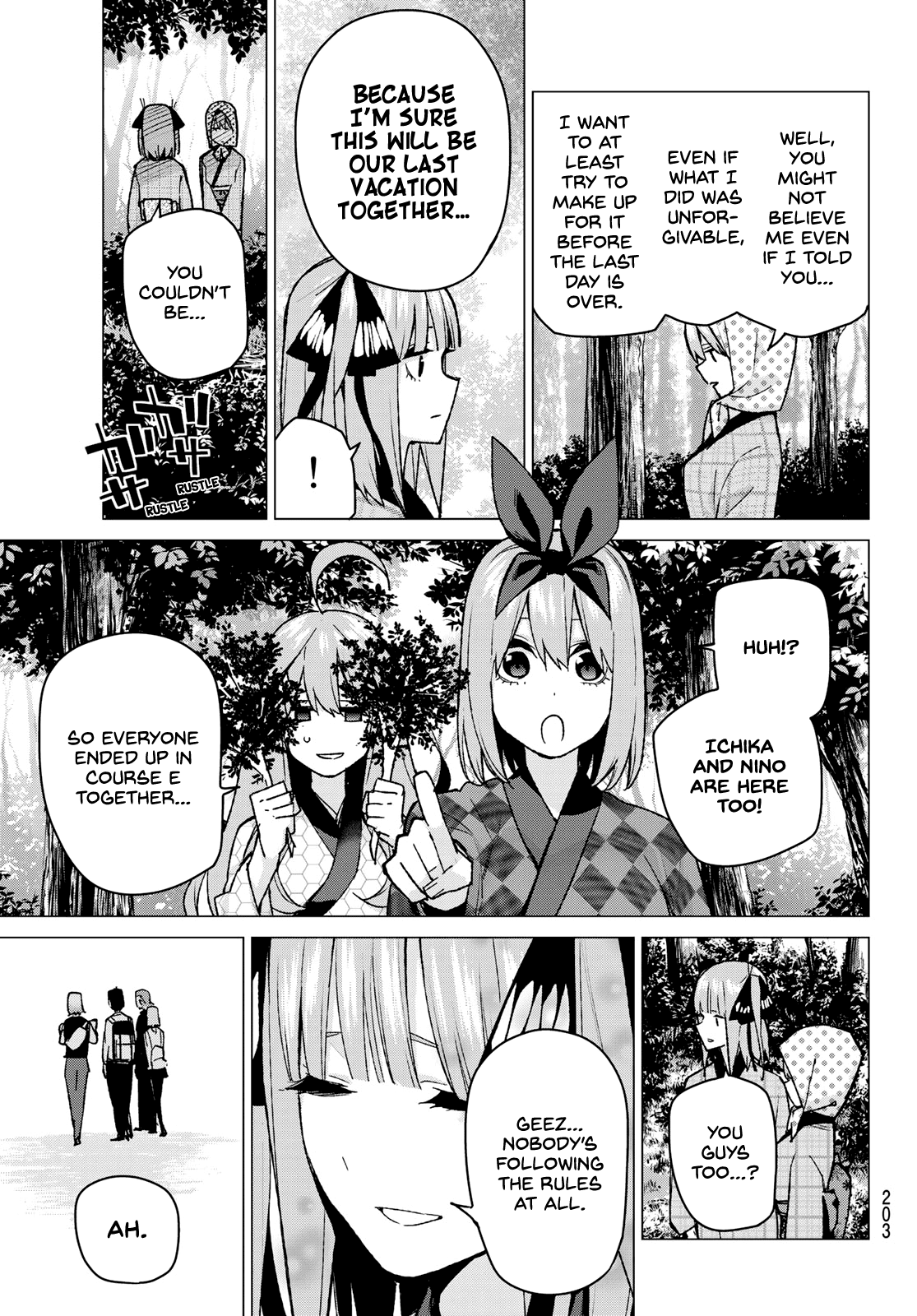Go-Toubun no Hanayome Chapter 85 page 3 - Chapter 85: Sisters’ War - Seventh Battle (Back Side)