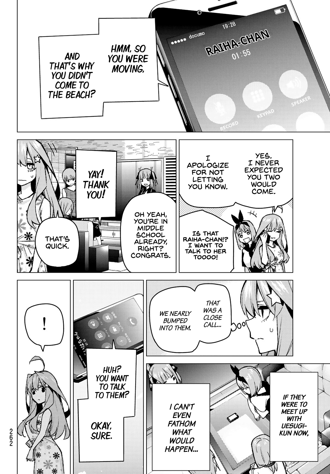 Go-Toubun no Hanayome Chapter 91 page 18 - Chapter 91: Coincidence-Free Summer Break