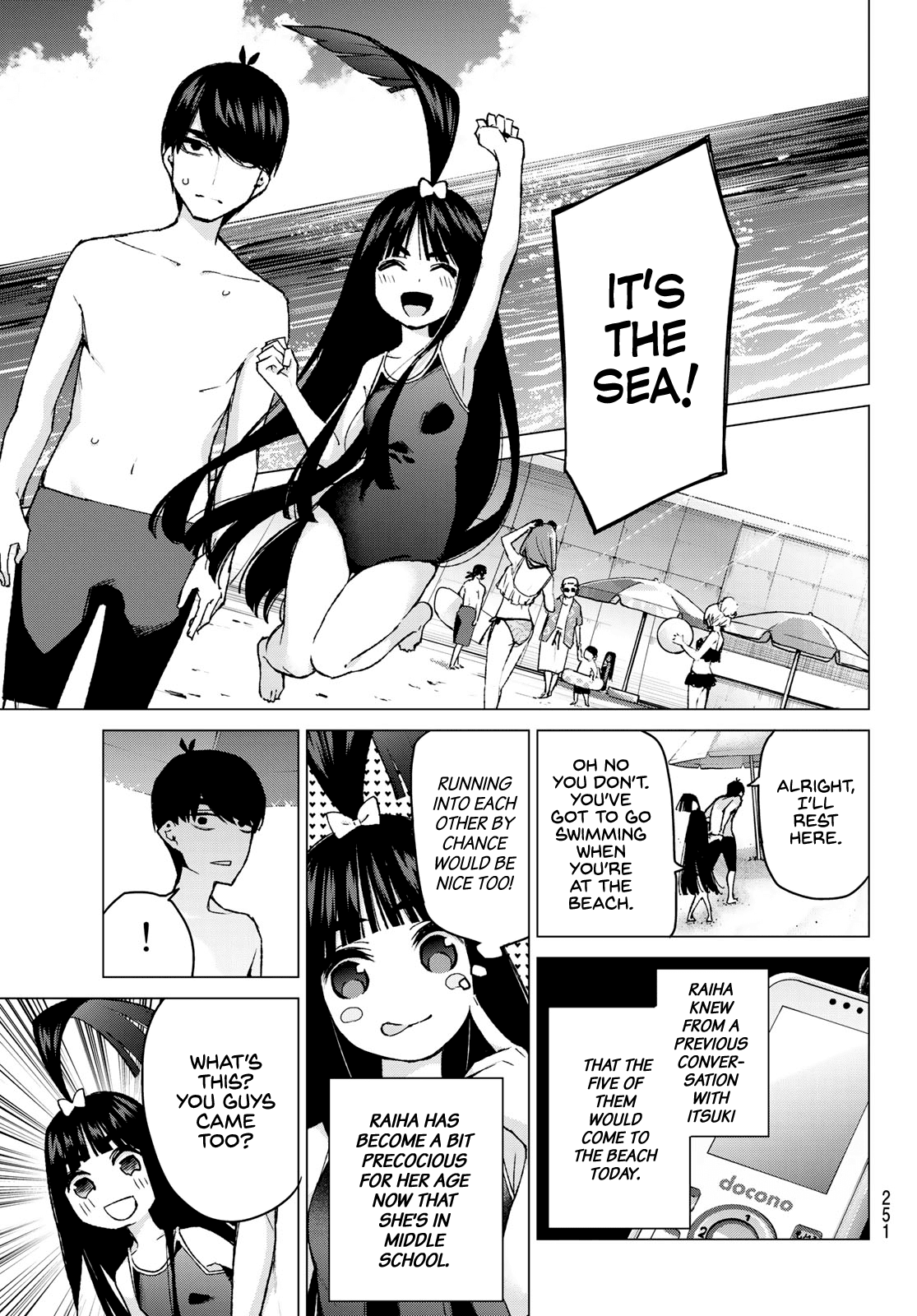 Go-Toubun no Hanayome Chapter 91 page 7 - Chapter 91: Coincidence-Free Summer Break