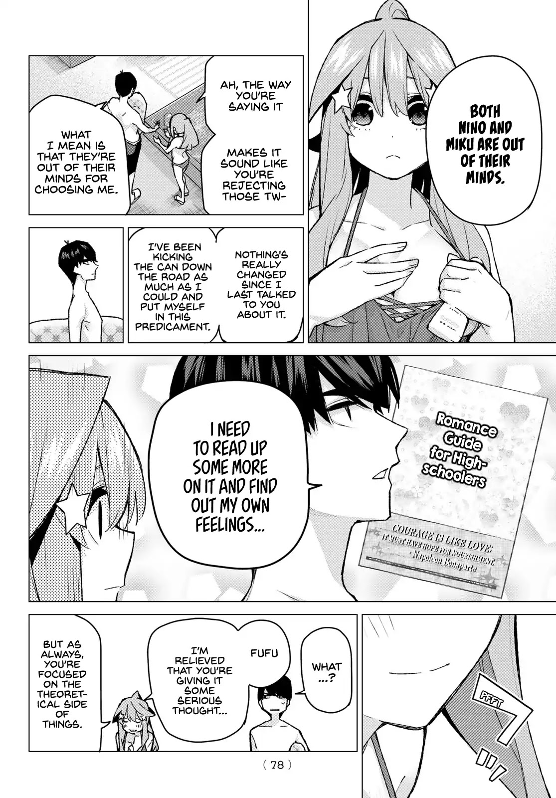 Go-Toubun no Hanayome Chapter 92 page 14 - Chapter 92: A Secret Mark