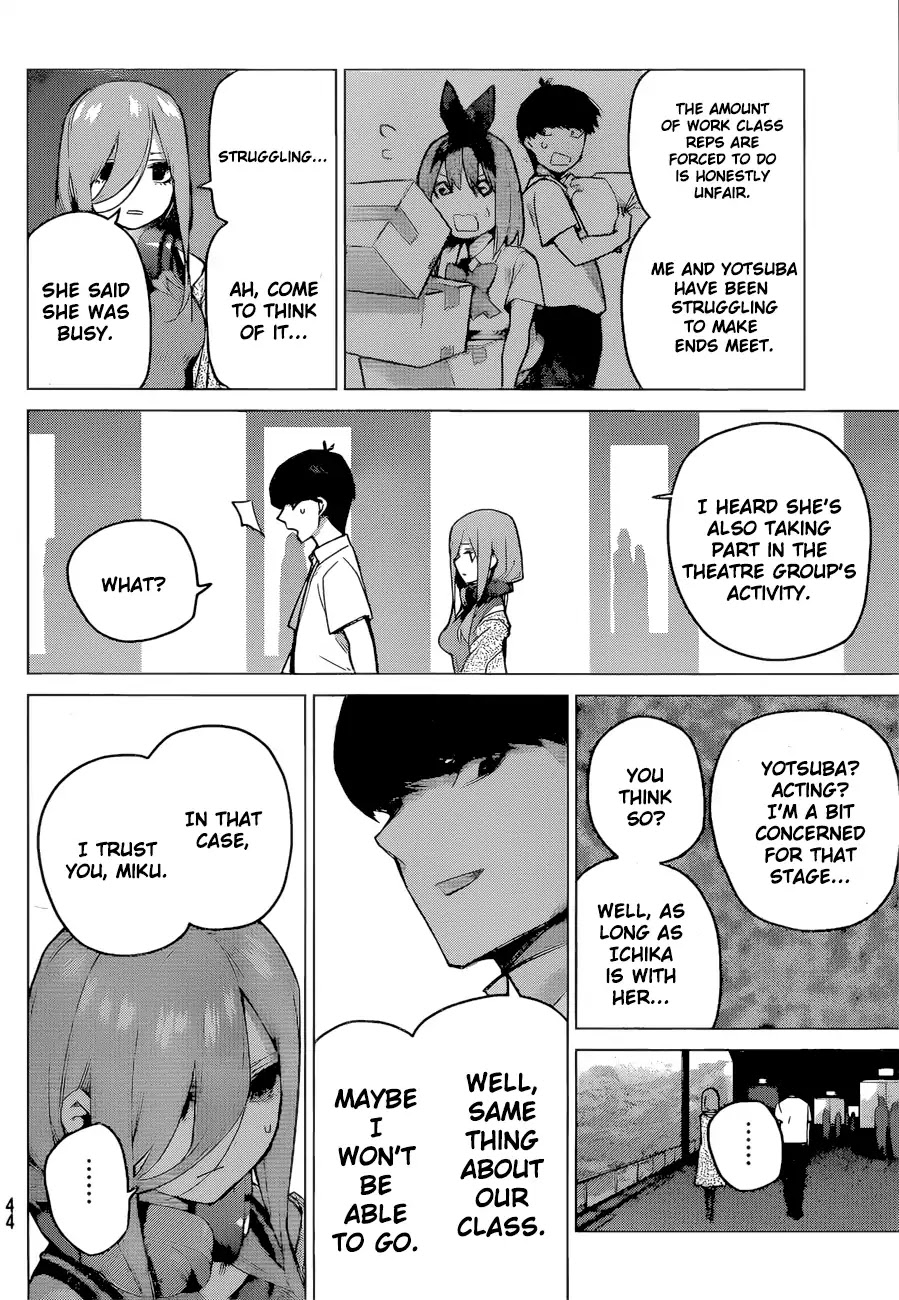 Go-Toubun no Hanayome Chapter 98 page 4 - Chapter 98: The Ordinary Days Have Ended