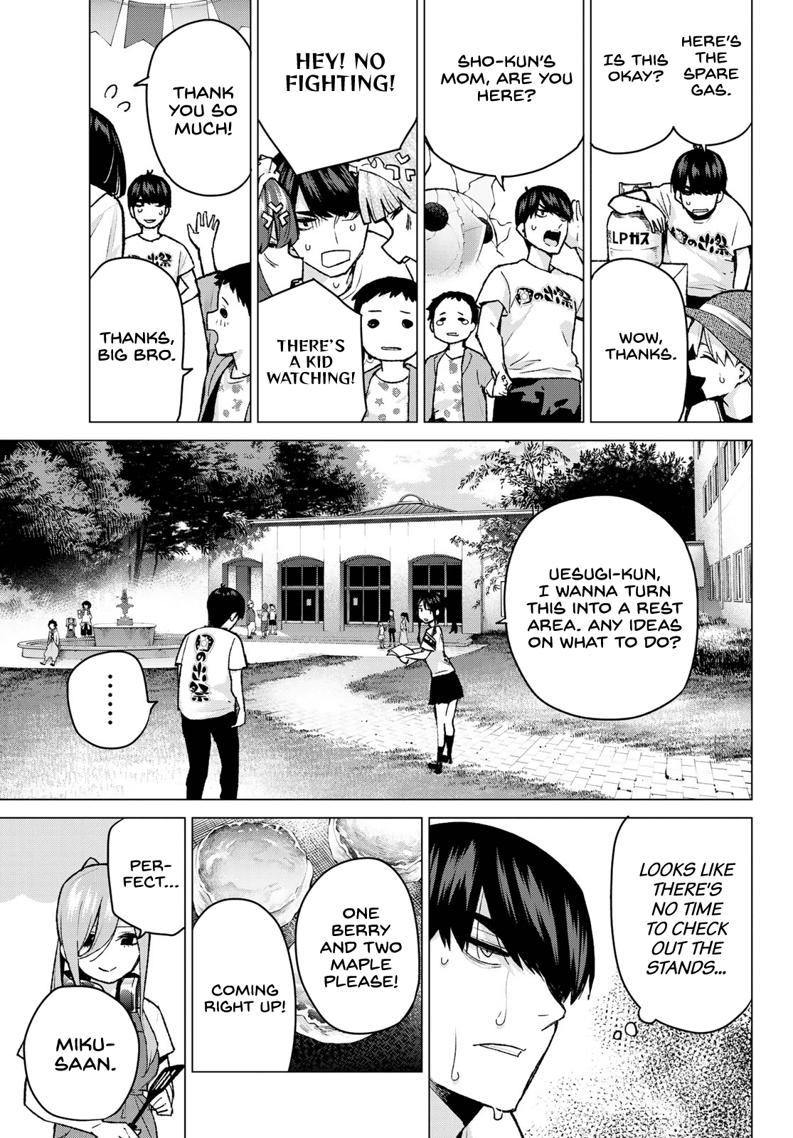 Go-Toubun no Hanayome Chapter 99 page 7 - Chapter 99: The Sunrise Festival: Day 1