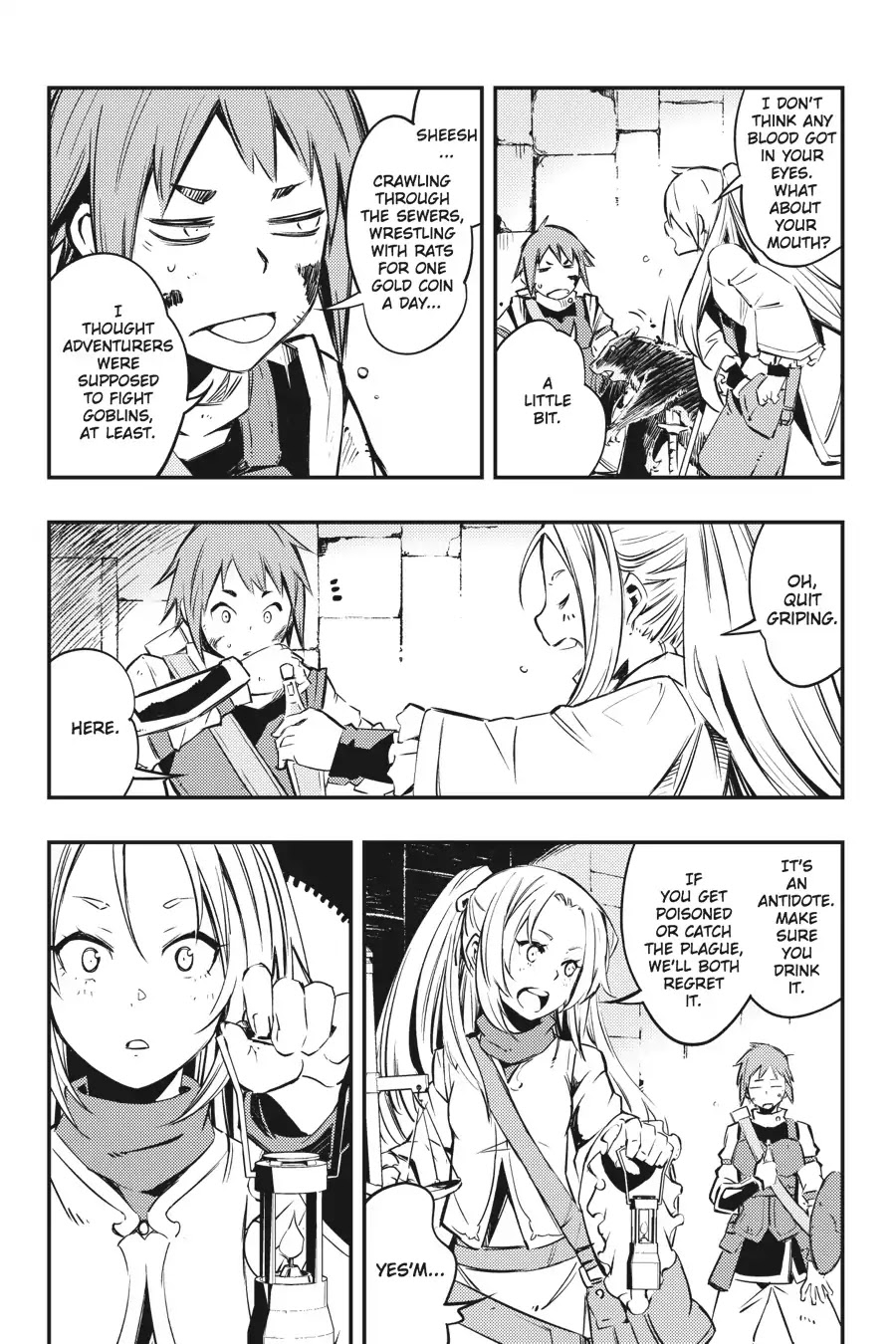 Goblin Slayer: Brand New Day Chapter 1 page 10 - Chapter 1: The Story of Rookie Warrior and Apprentice Cleric