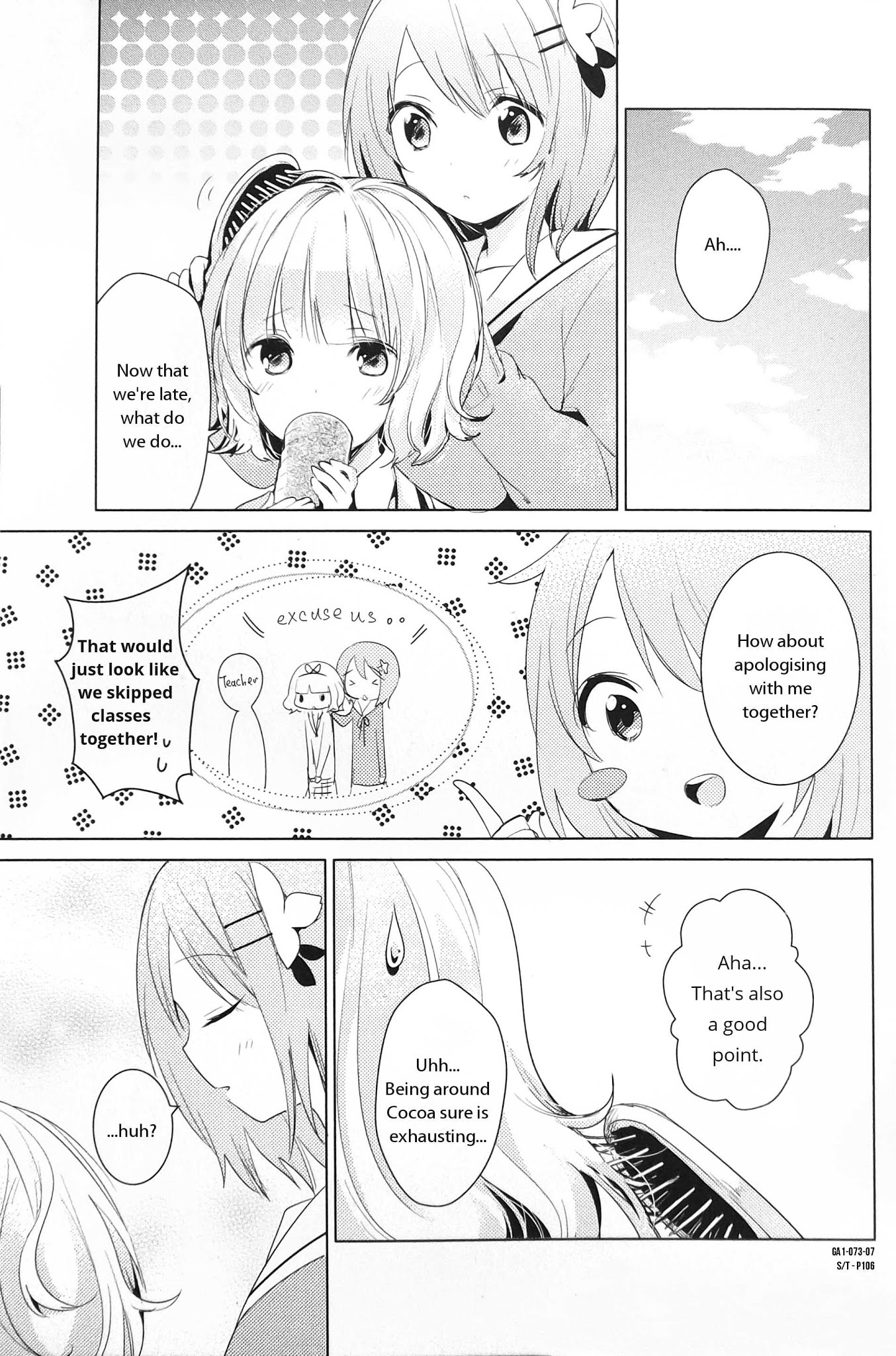 Gochuumon wa Usagi desu ka? Anthology Comic Chapter 10 page 7 - Chapter 10: Reason for Being Late