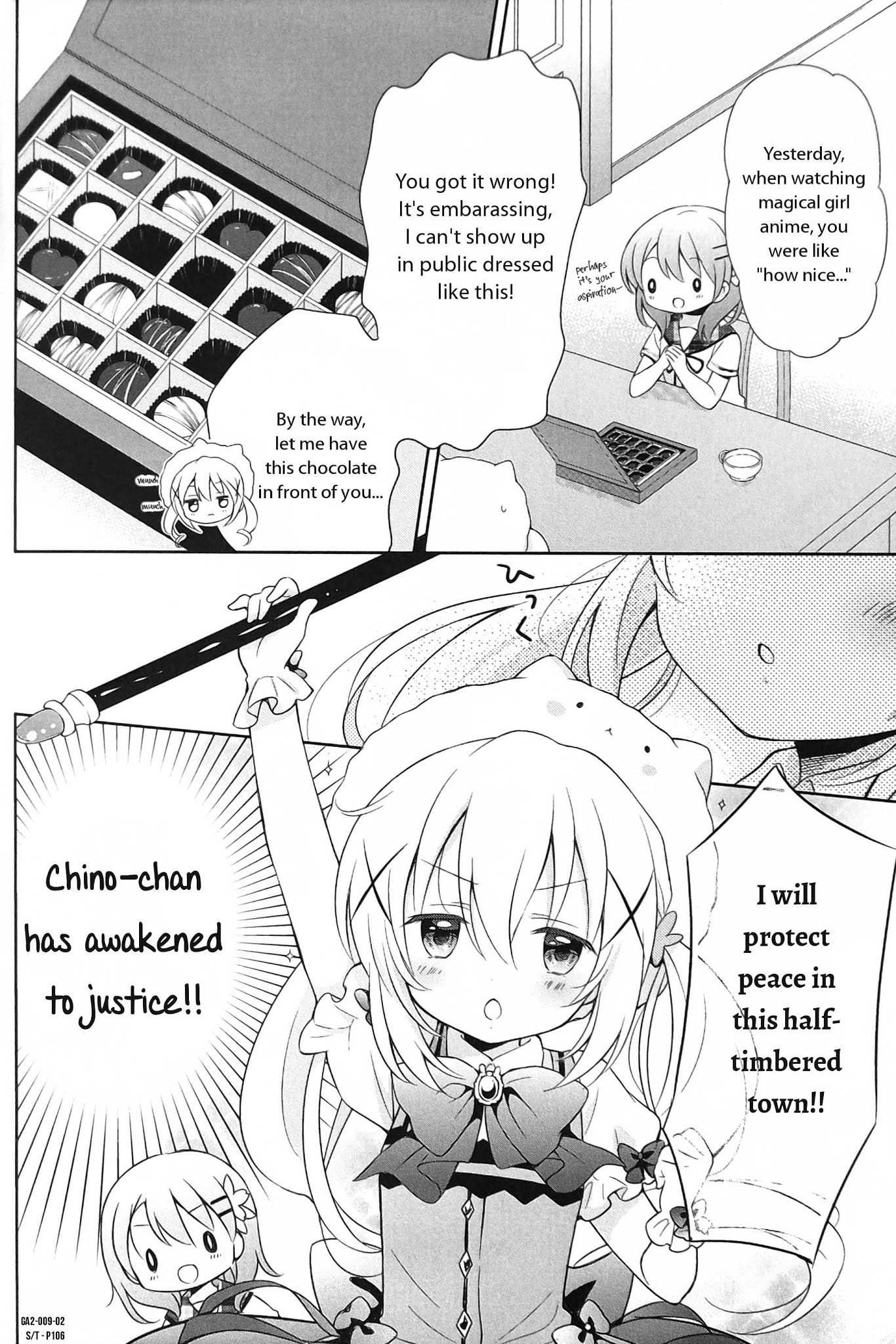 Gochuumon wa Usagi desu ka? Anthology Comic Chapter 16 page 2 - Chapter 16: Half-timbered Town's Ally of Justice