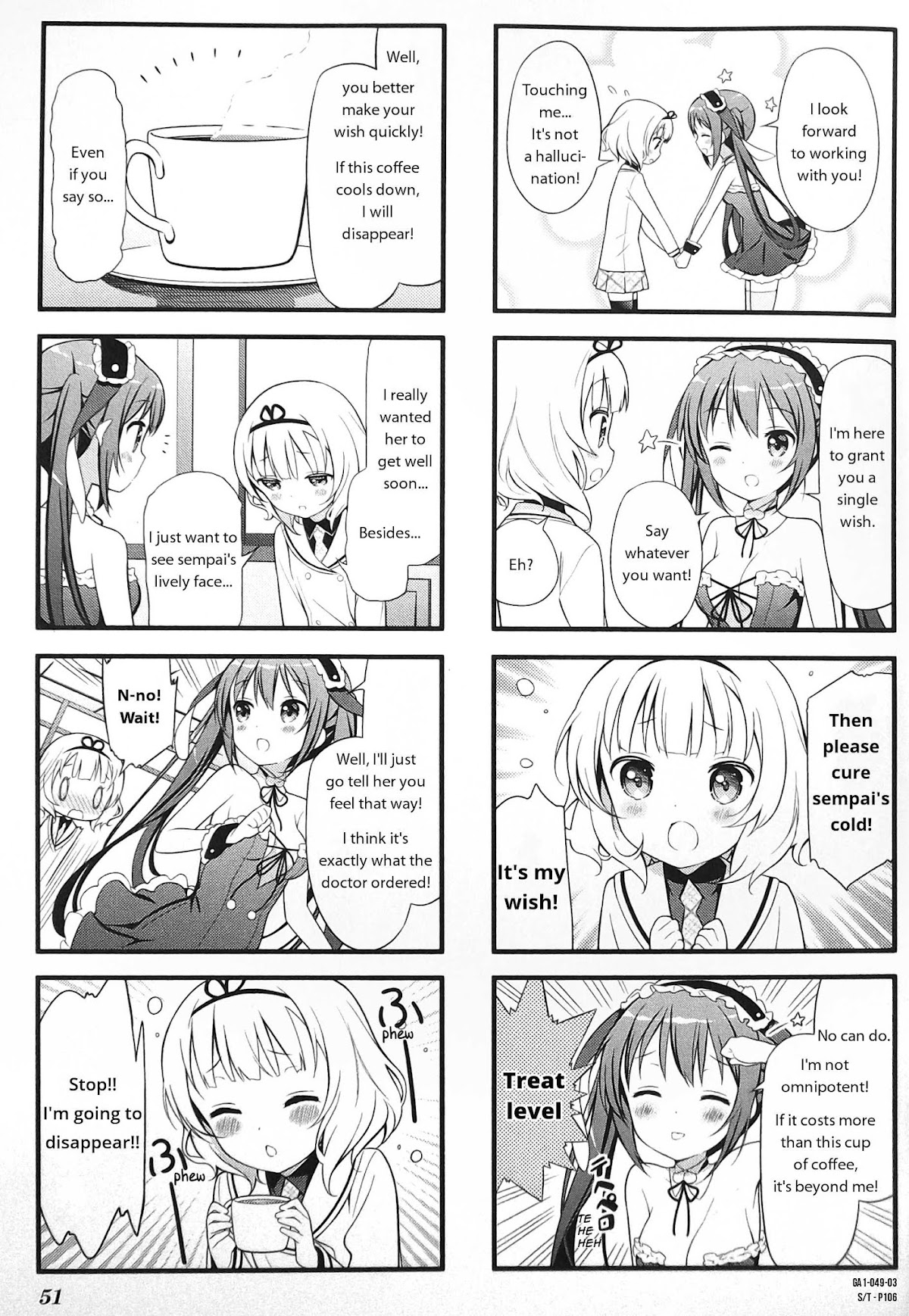 Gochuumon wa Usagi desu ka? Anthology Comic Chapter 7 page 3 - Chapter 7: Is your wish Rize-senpai?