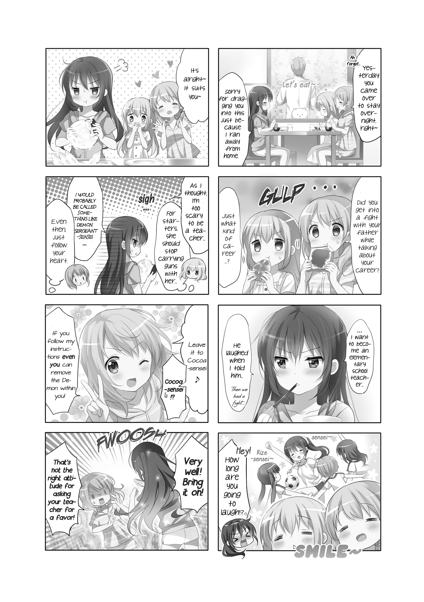 Gochuumon wa Usagi Desu ka? Chapter 6.2 page 2 - Vol.6 Chapter 2: I did it! I got a stamp! KABEDON