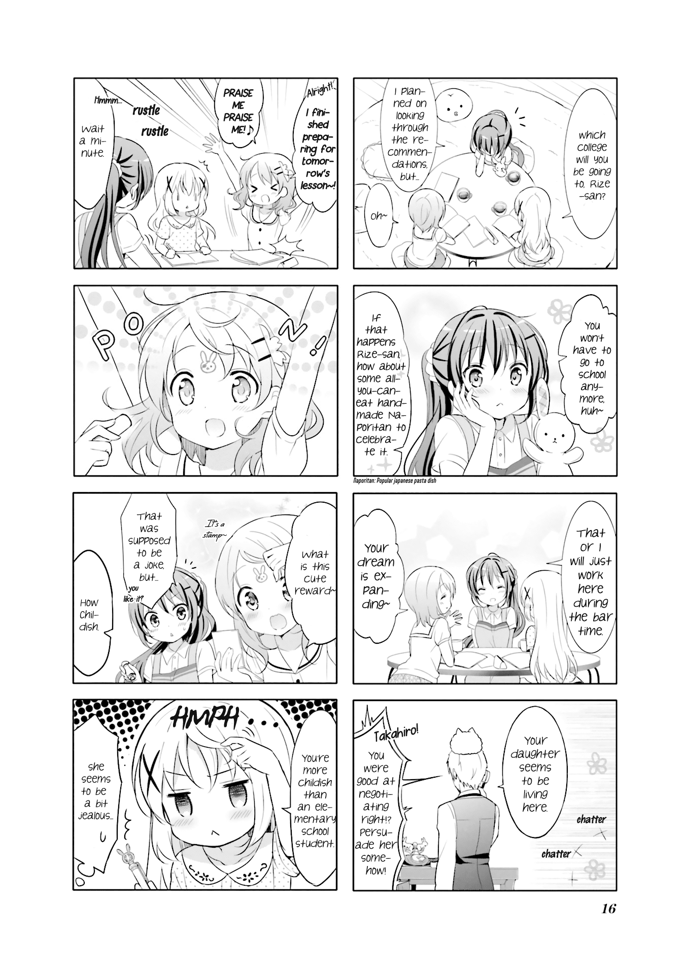 Gochuumon wa Usagi Desu ka? Chapter 6.2 page 4 - Vol.6 Chapter 2: I did it! I got a stamp! KABEDON