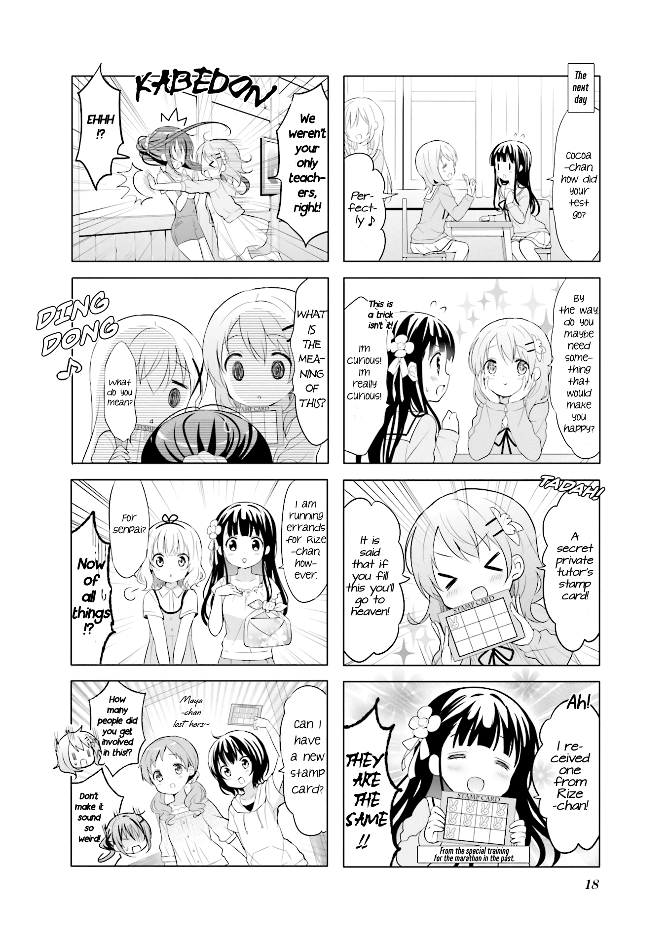 Gochuumon wa Usagi Desu ka? Chapter 6.2 page 6 - Vol.6 Chapter 2: I did it! I got a stamp! KABEDON