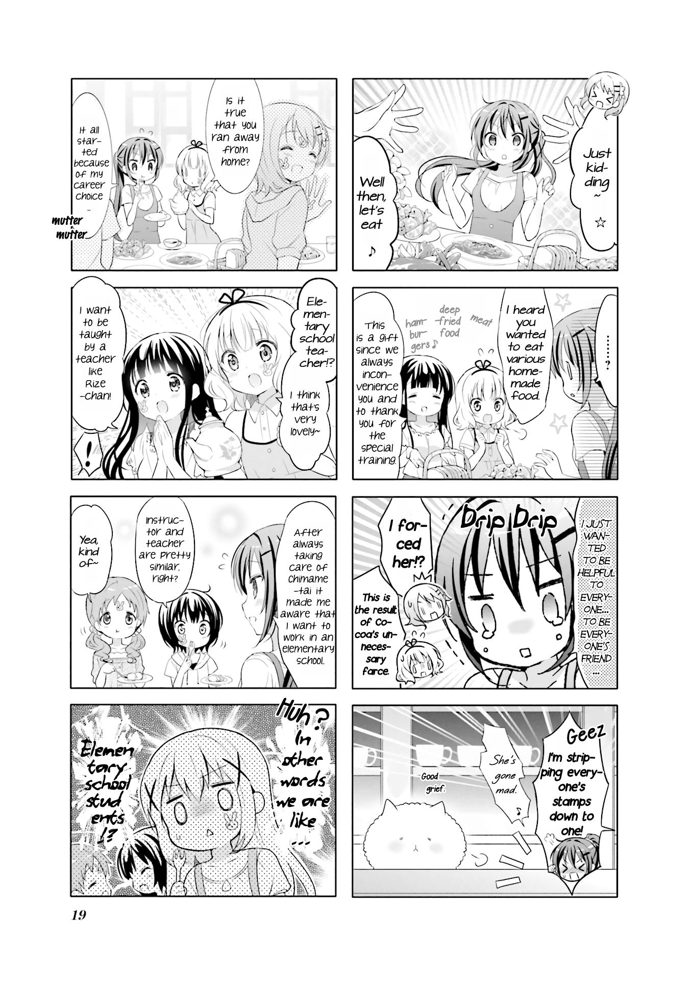 Gochuumon wa Usagi Desu ka? Chapter 6.2 page 7 - Vol.6 Chapter 2: I did it! I got a stamp! KABEDON