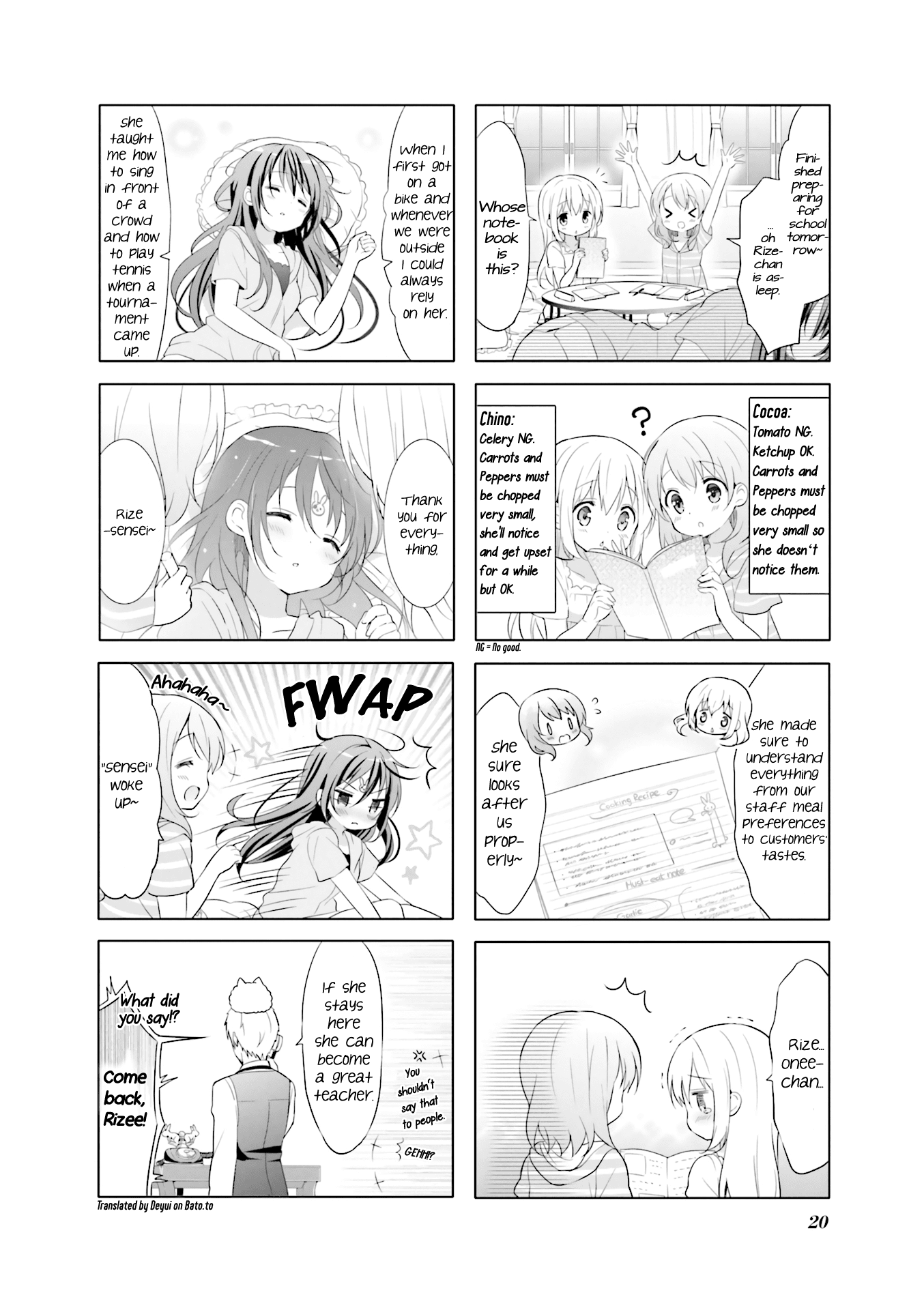 Gochuumon wa Usagi Desu ka? Chapter 6.2 page 8 - Vol.6 Chapter 2: I did it! I got a stamp! KABEDON