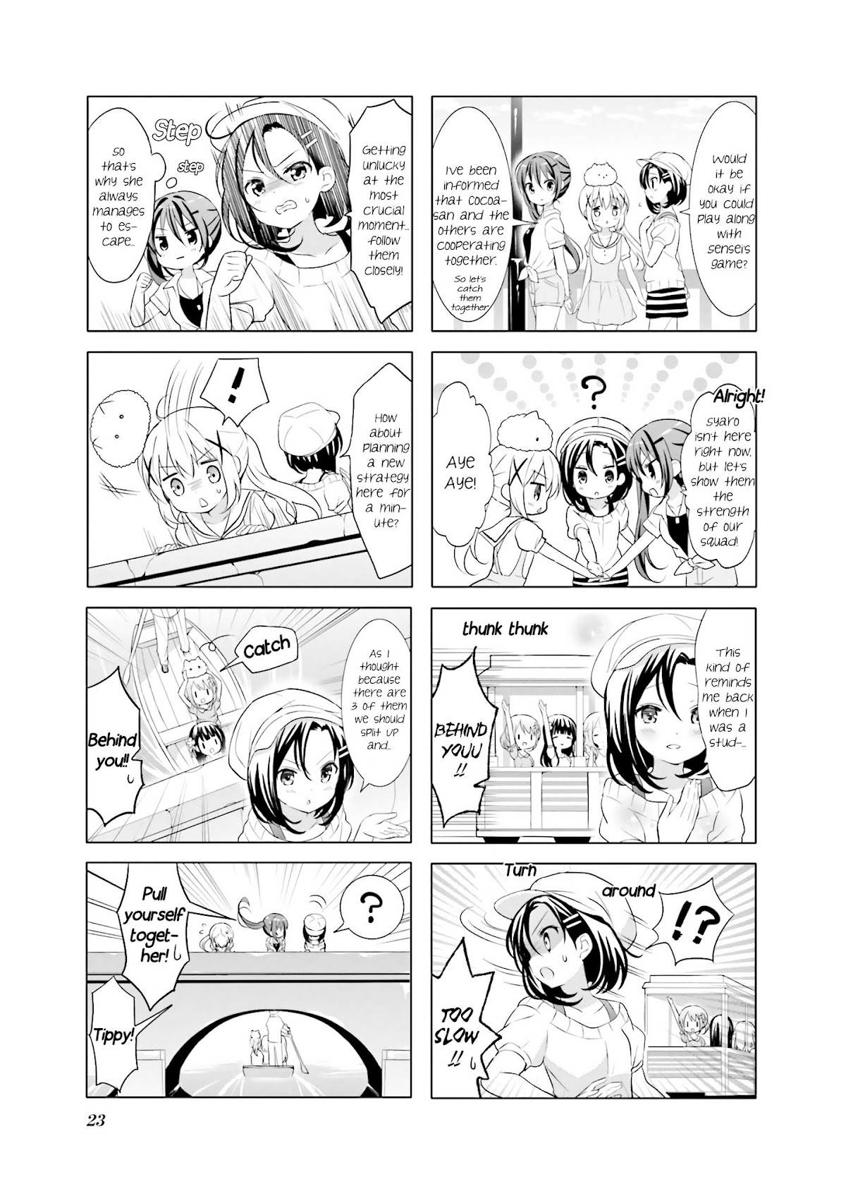 Gochuumon wa Usagi Desu ka? Chapter 6.3 page 3 - Vol.6 Chapter 3: If you are searching for the title, it ran away with Aoyama-san. Shall we chase them?