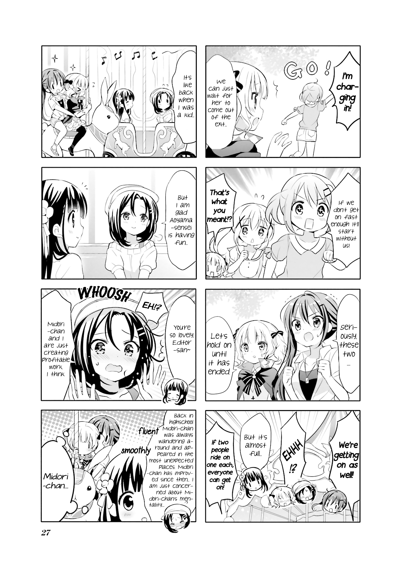 Gochuumon wa Usagi Desu ka? Chapter 6.3 page 7 - Vol.6 Chapter 3: If you are searching for the title, it ran away with Aoyama-san. Shall we chase them?