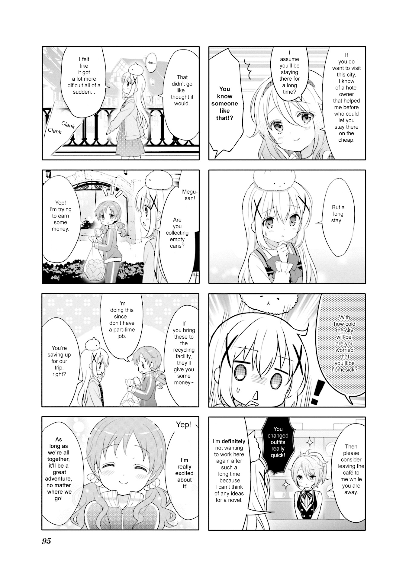 Gochuumon wa Usagi Desu ka? Chapter 7.11 page 3 - Vol.7 Chapter 11: Megu Contributed the Most to the Fundraising Because of the Ultra Rare Cans She Collected