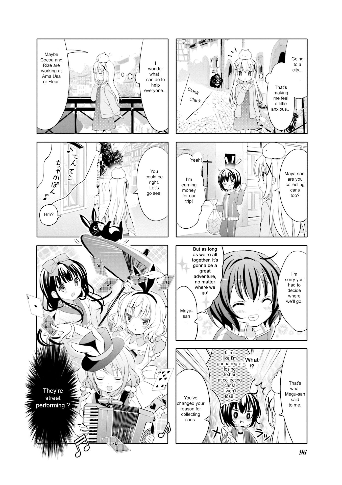 Gochuumon wa Usagi Desu ka? Chapter 7.11 page 4 - Vol.7 Chapter 11: Megu Contributed the Most to the Fundraising Because of the Ultra Rare Cans She Collected
