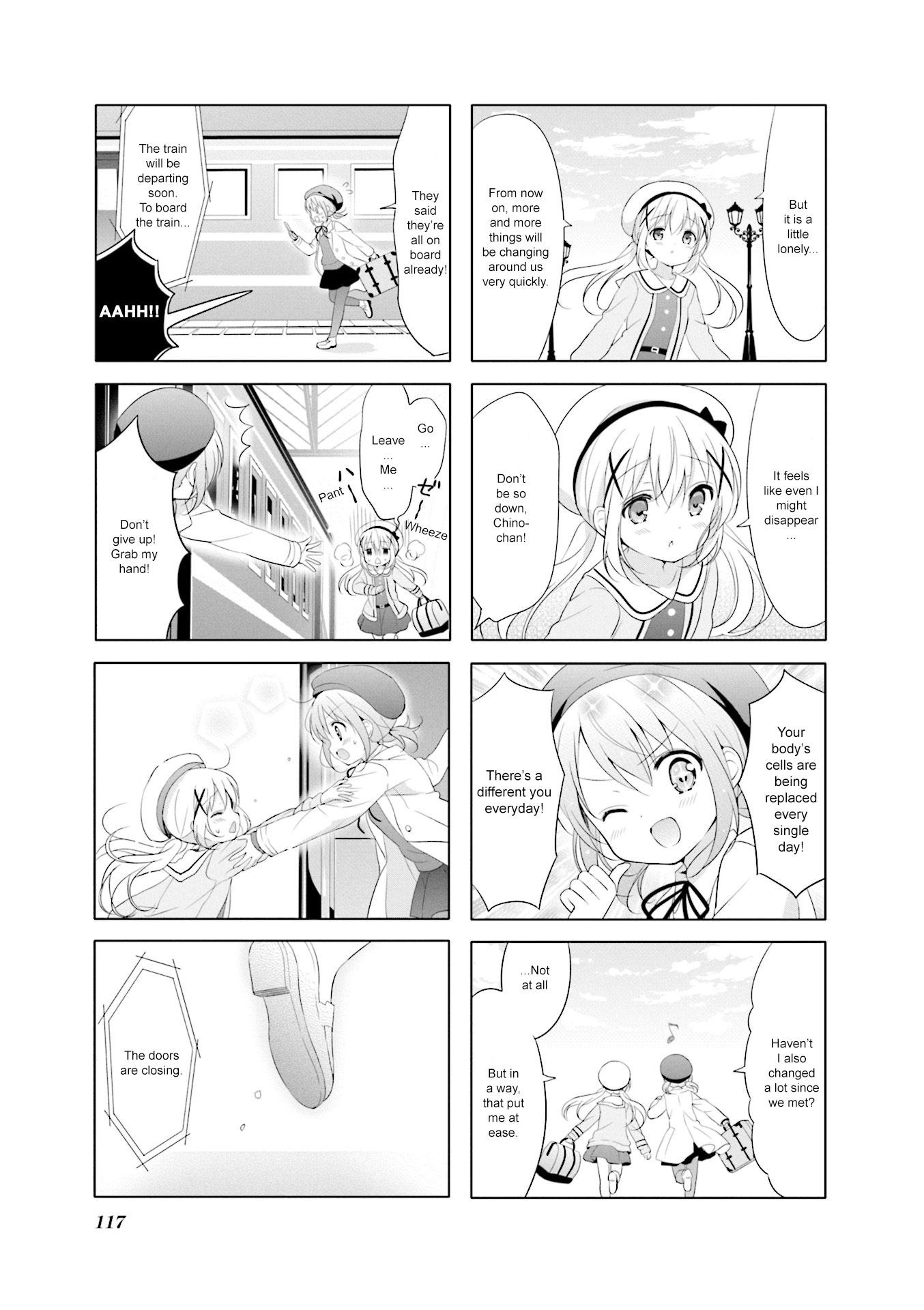 Gochuumon wa Usagi Desu ka? Chapter 7.13 page 7 - Vol.7 Chapter 13: Waai Waai Try · Traveler!
